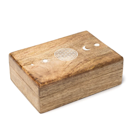 Flower of Life Wooden Box