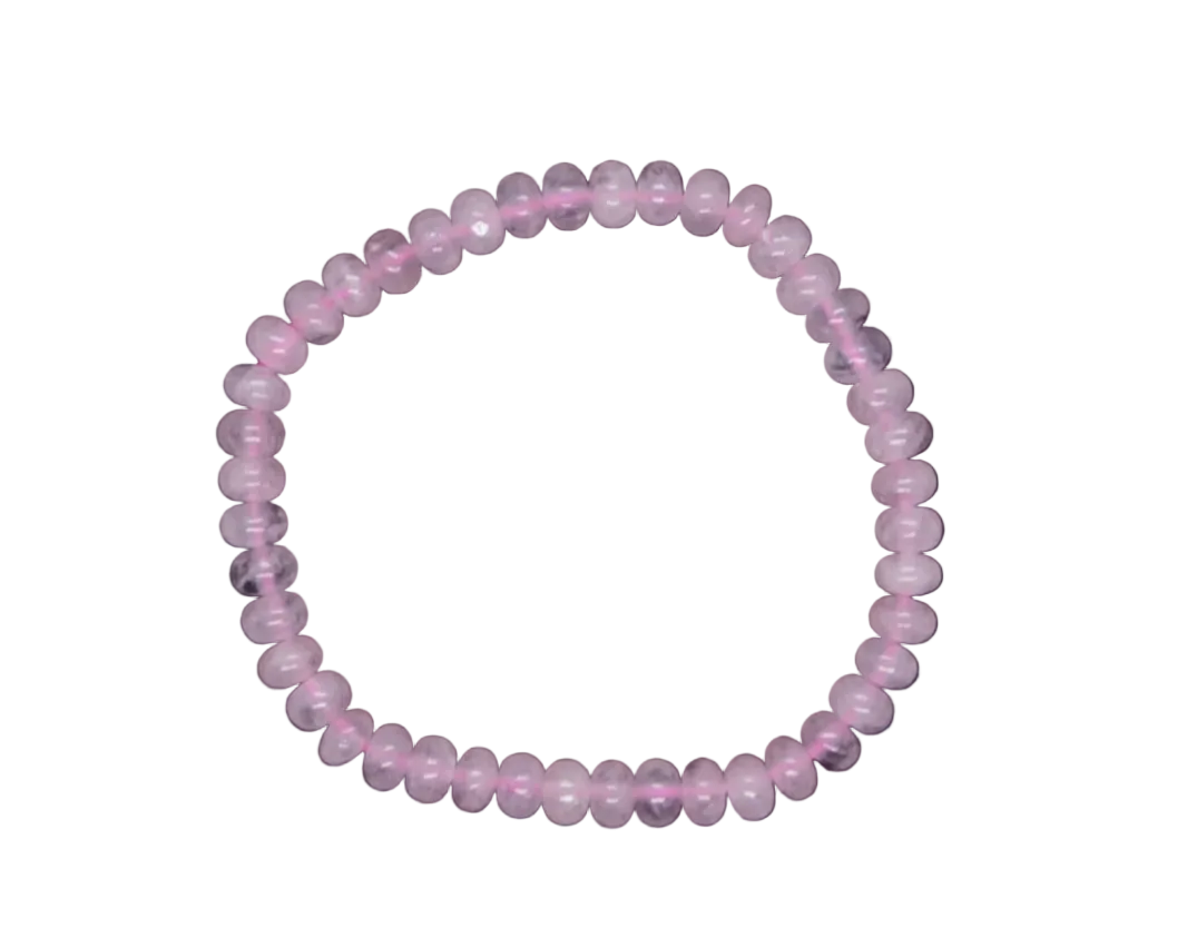 Rose Quartz Beaded Disc Bracelet