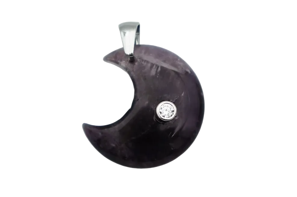 Amethyst Moon Pendant