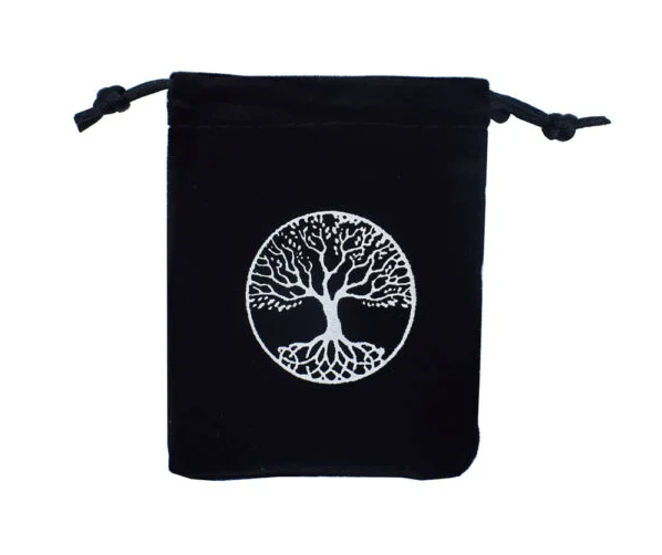 Pouch Velvet Black Flower of Life (Small)