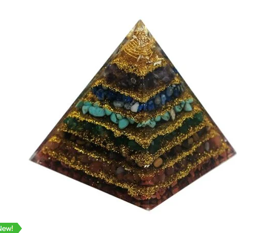 7 Chakra Orgonite Pyramid