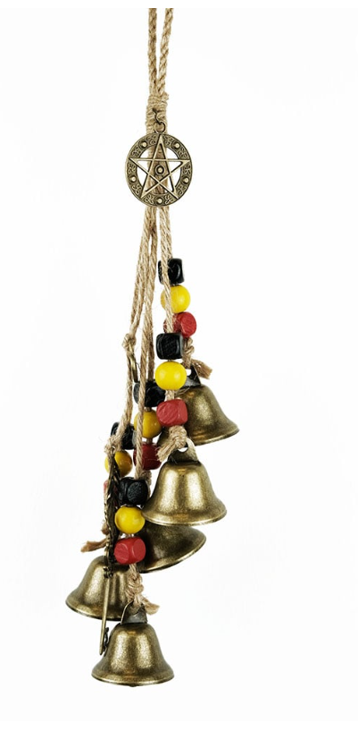 Hanging Witch Bells (Beads, Red & Black)