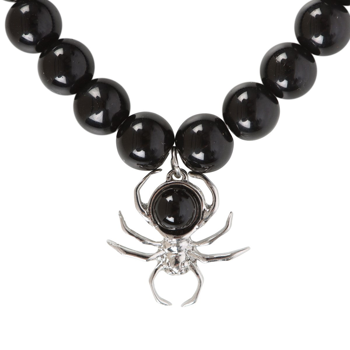 Obsidian Spider Bracelet
