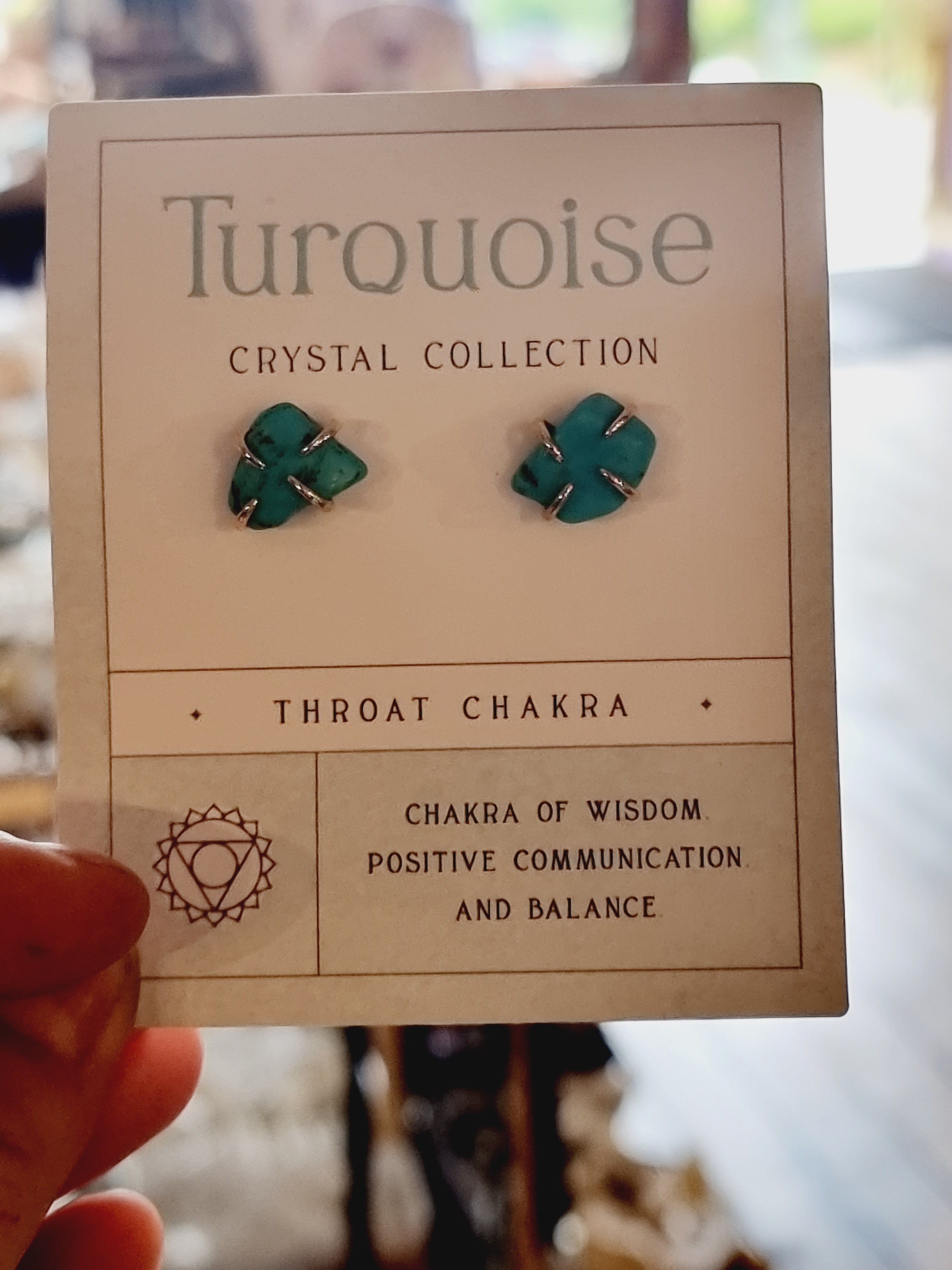 Turquoise Throat Chakra Earrings