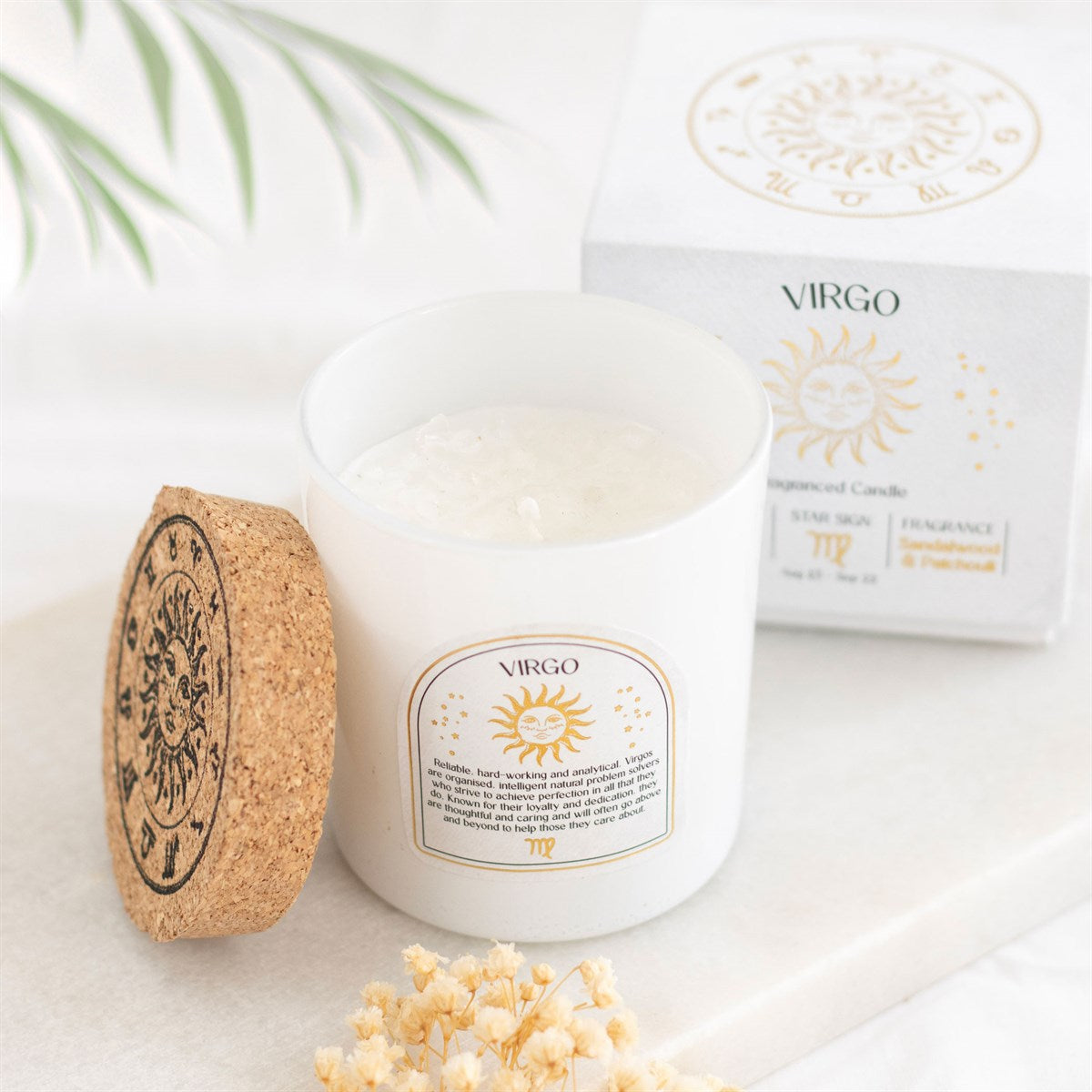 Virgo Quartz Candle