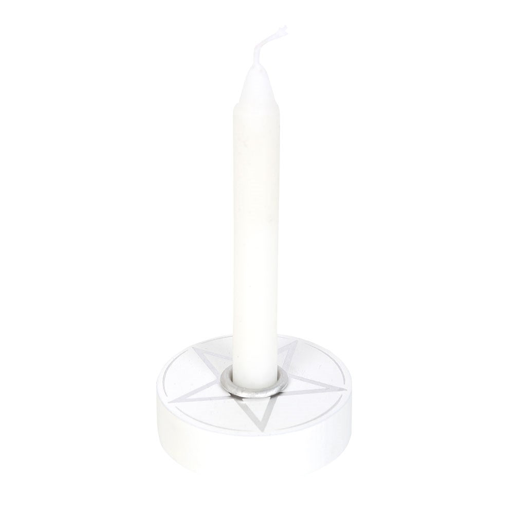 Pentagram Candle Holder (White)