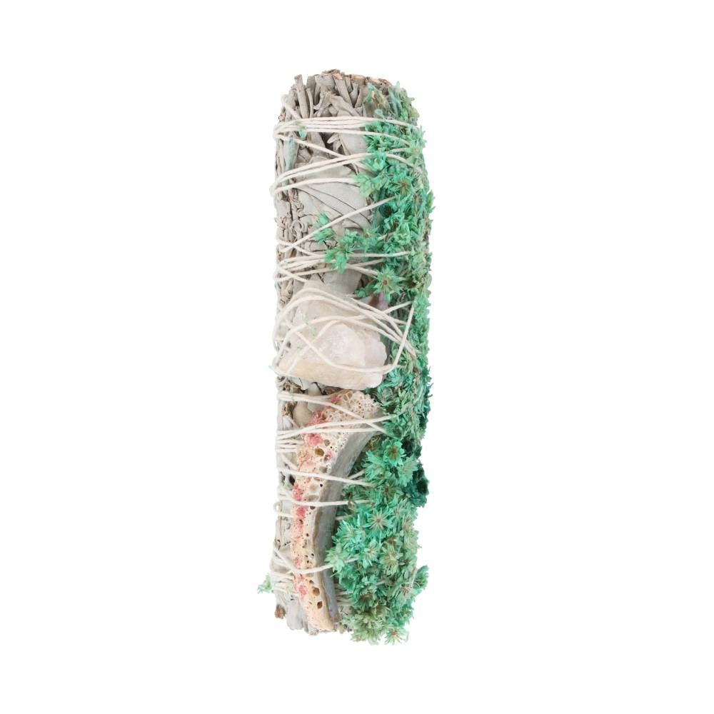 Ritual Wand (White Sage, Ablone & Quartz)