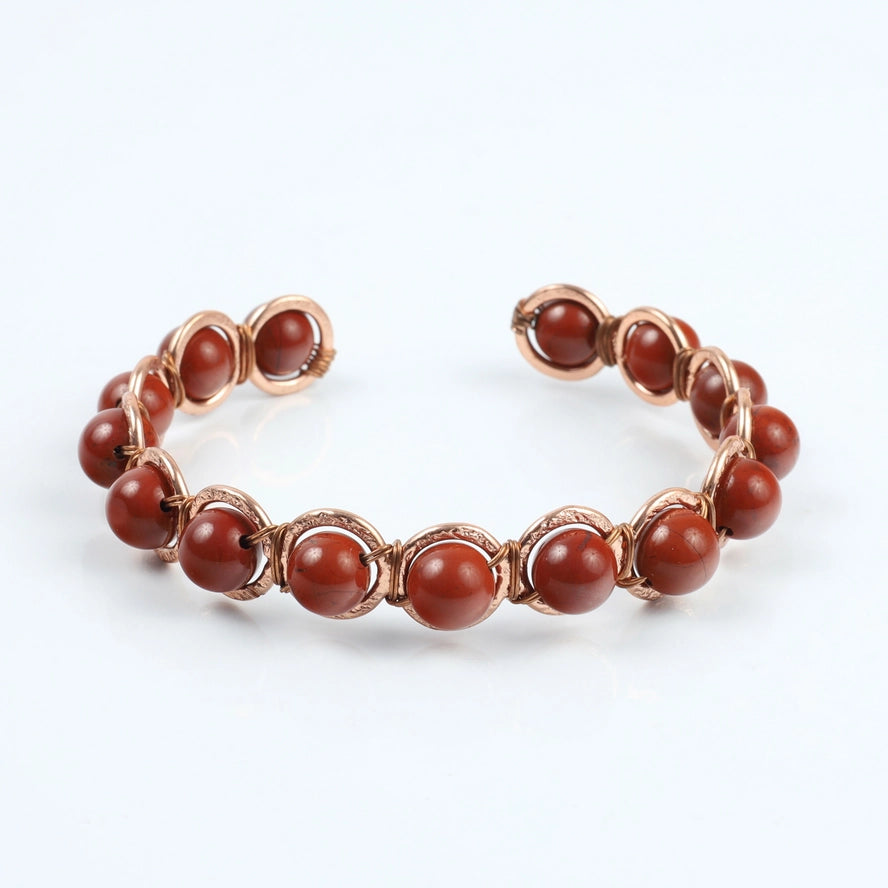 Copper & Red Jasper Crystal Bracelet