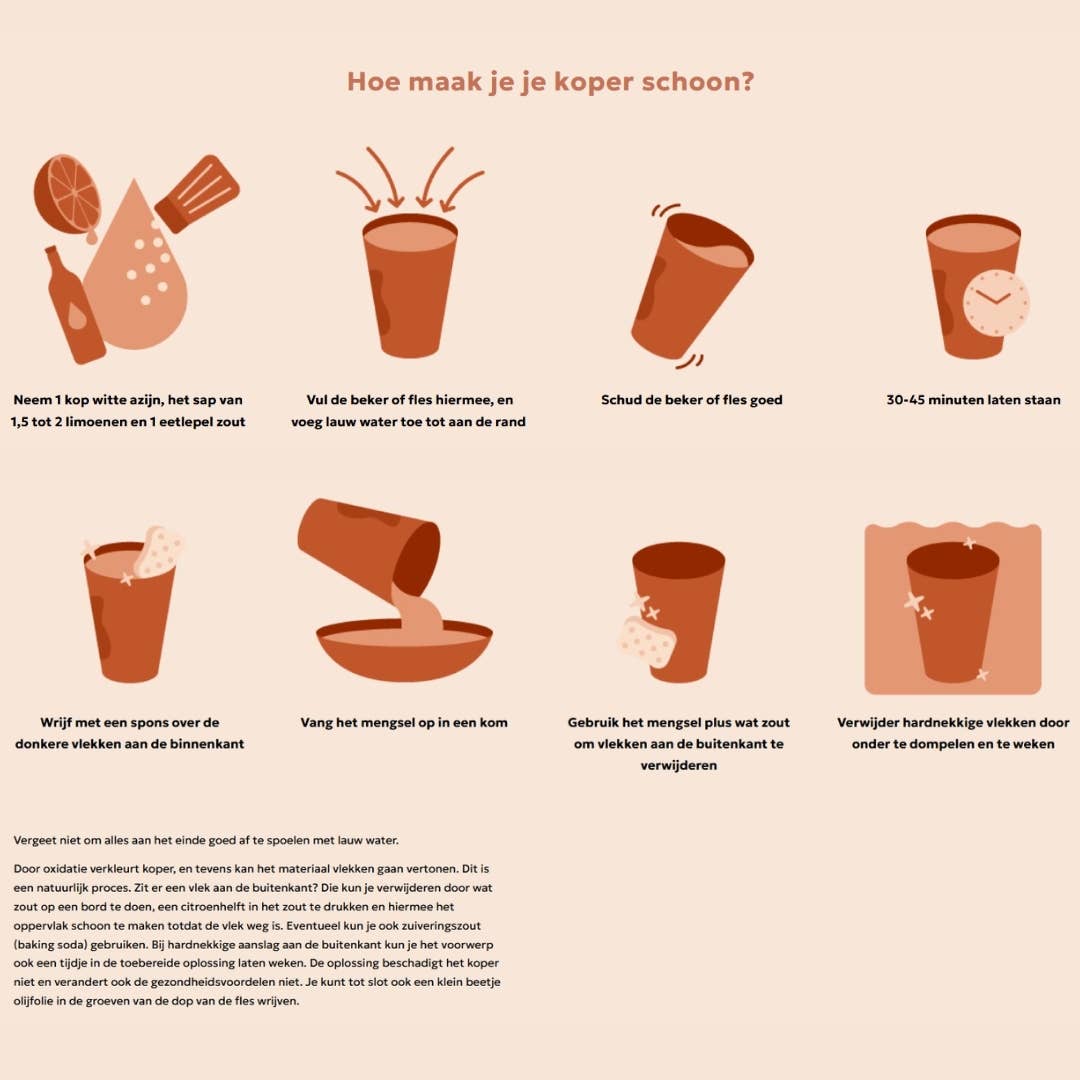 Pure Copper Water Bottle (Smooth, 750ml)