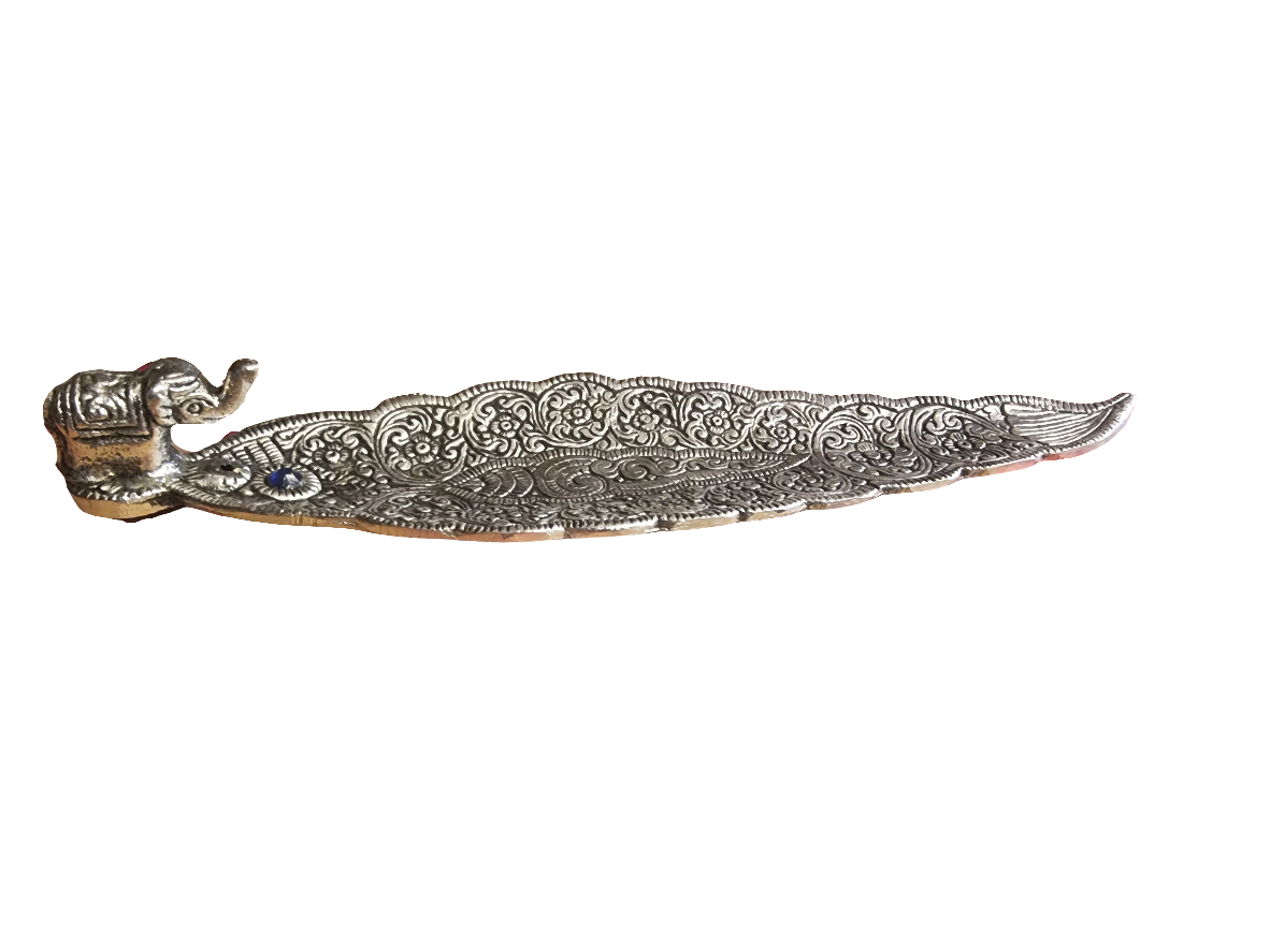 Elephant Silver Incense Holder