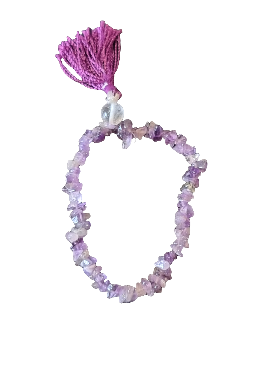 Amethyst Yoga Chip Bracelet