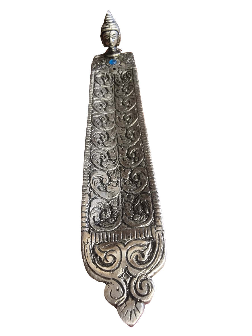 Buddha Silver Incense Holder