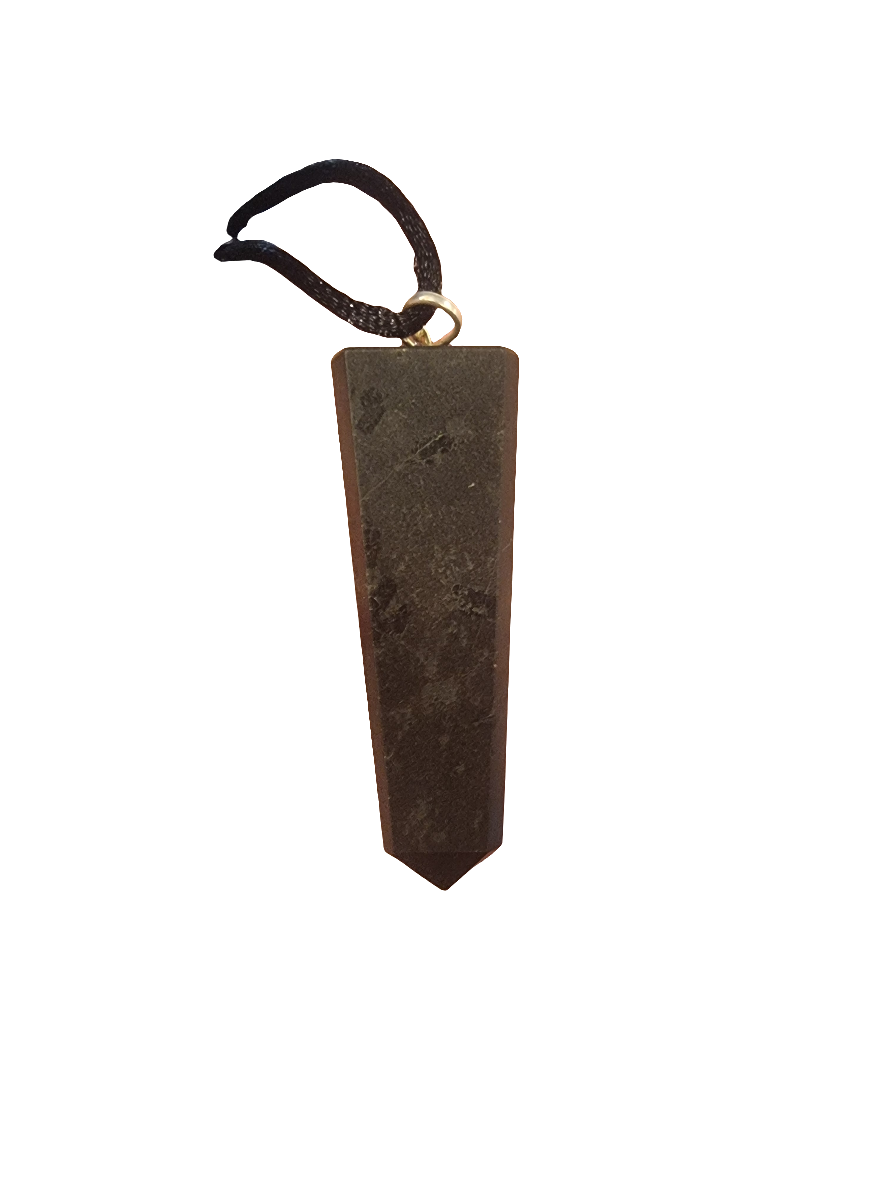 Black Tourmaline Flat Point Pendant