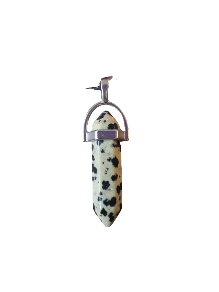 Dalmatian Jasper Point Pendant