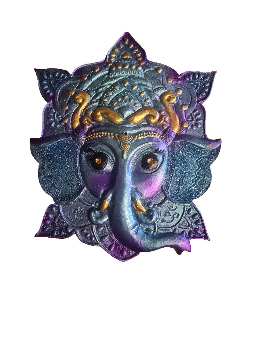 Ganesh Incense Holder Plate (Blue)