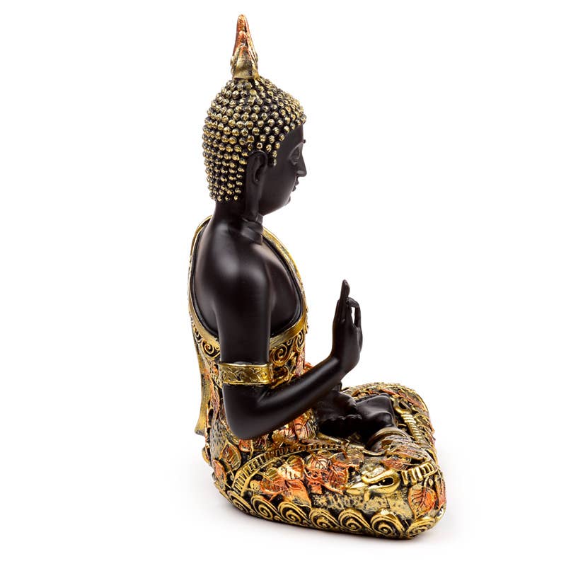 Black & Orange Gold Thai Buddha Mediation