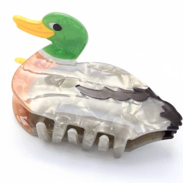 Pearlescent Duck Shaped Clamp (6cm)