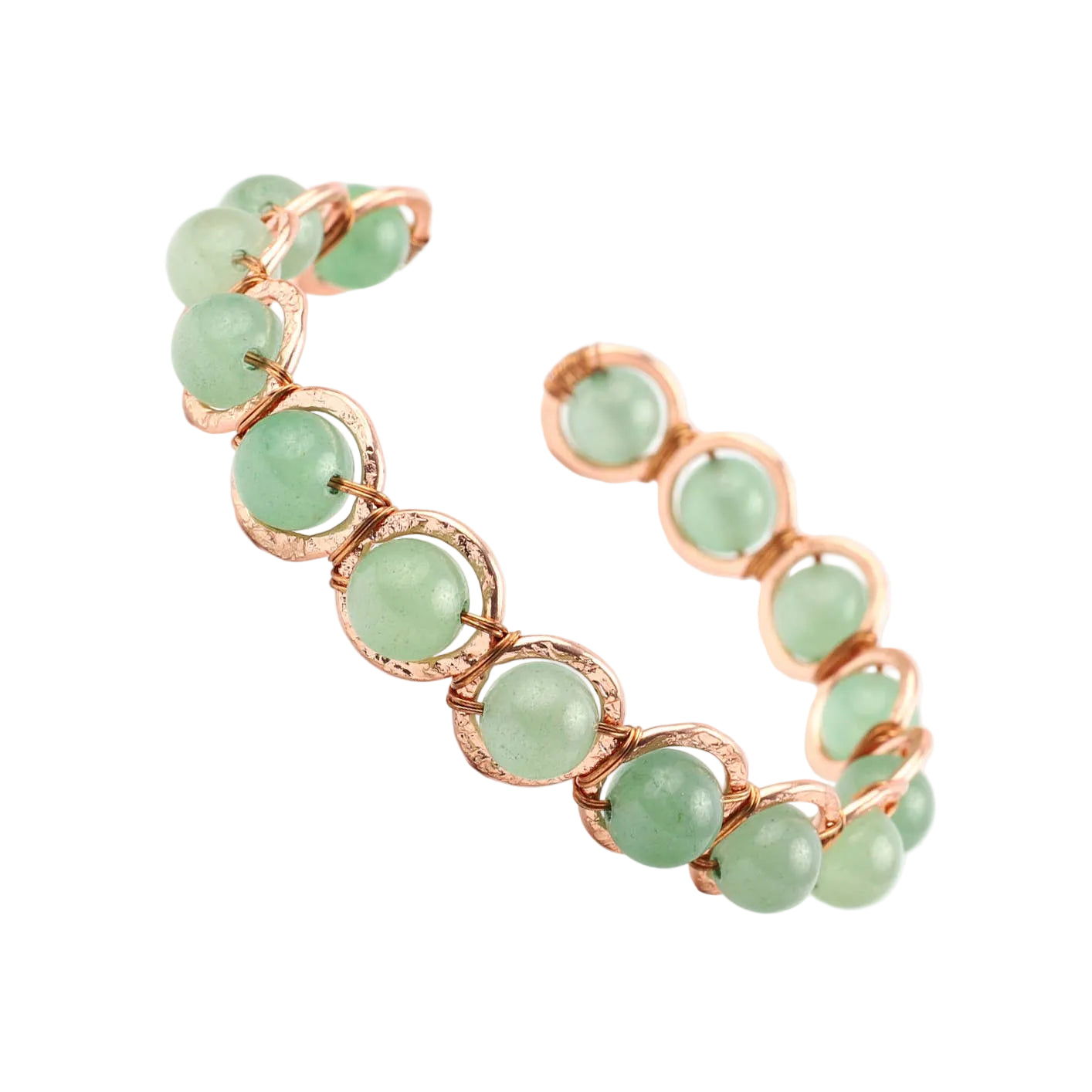 Copper & Green Aventurine Crystal Bracelet