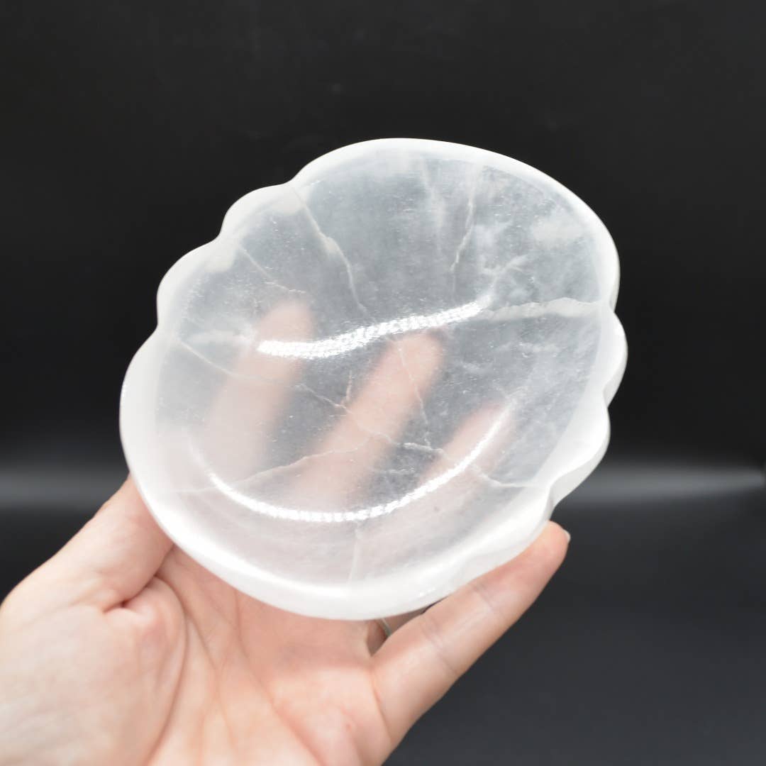 Selenite Shell Bowl