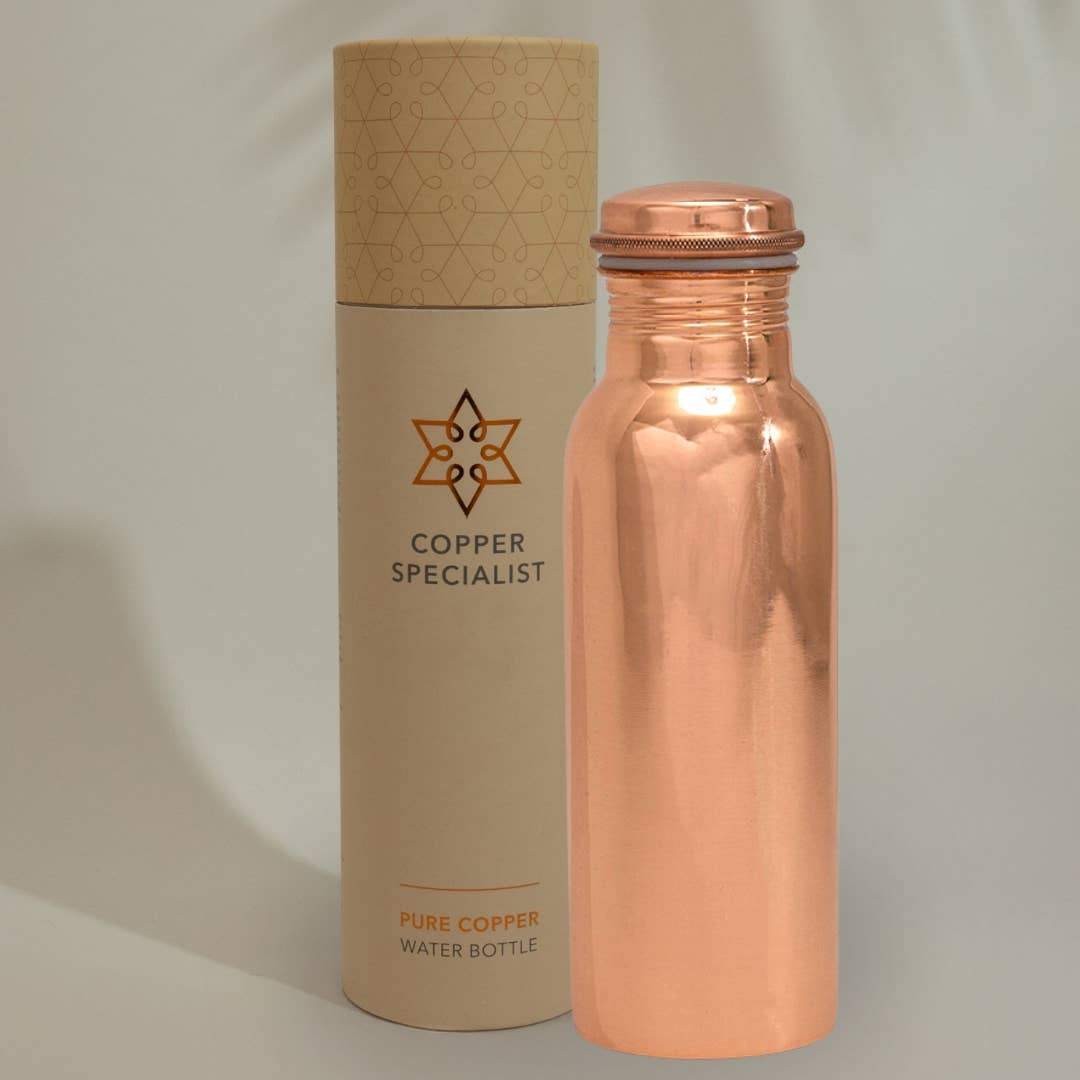 Pure Copper Water Bottle (Smooth, 500 ml)