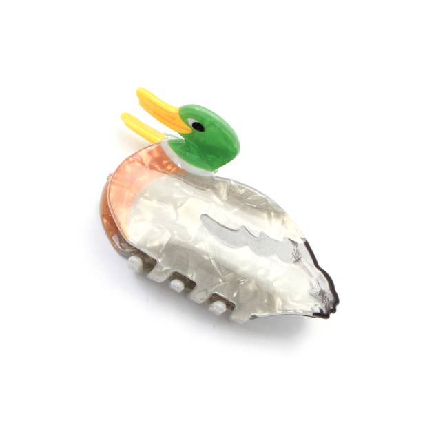 Pearlescent Duck Shaped Clamp (6cm)