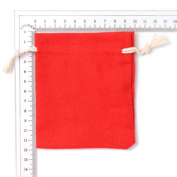 Red Cotton Rich Drawstring Gift Bag