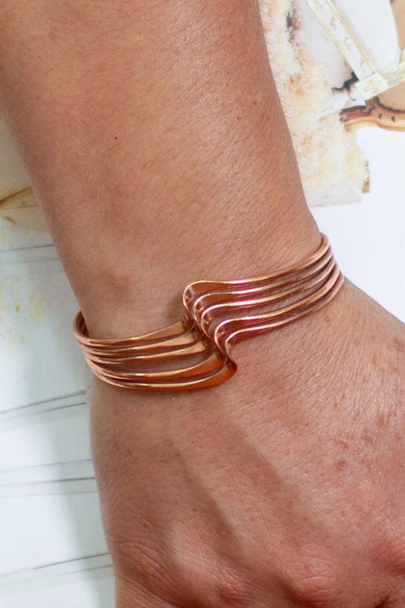 Copper Bracelet (Design 83 Wave)