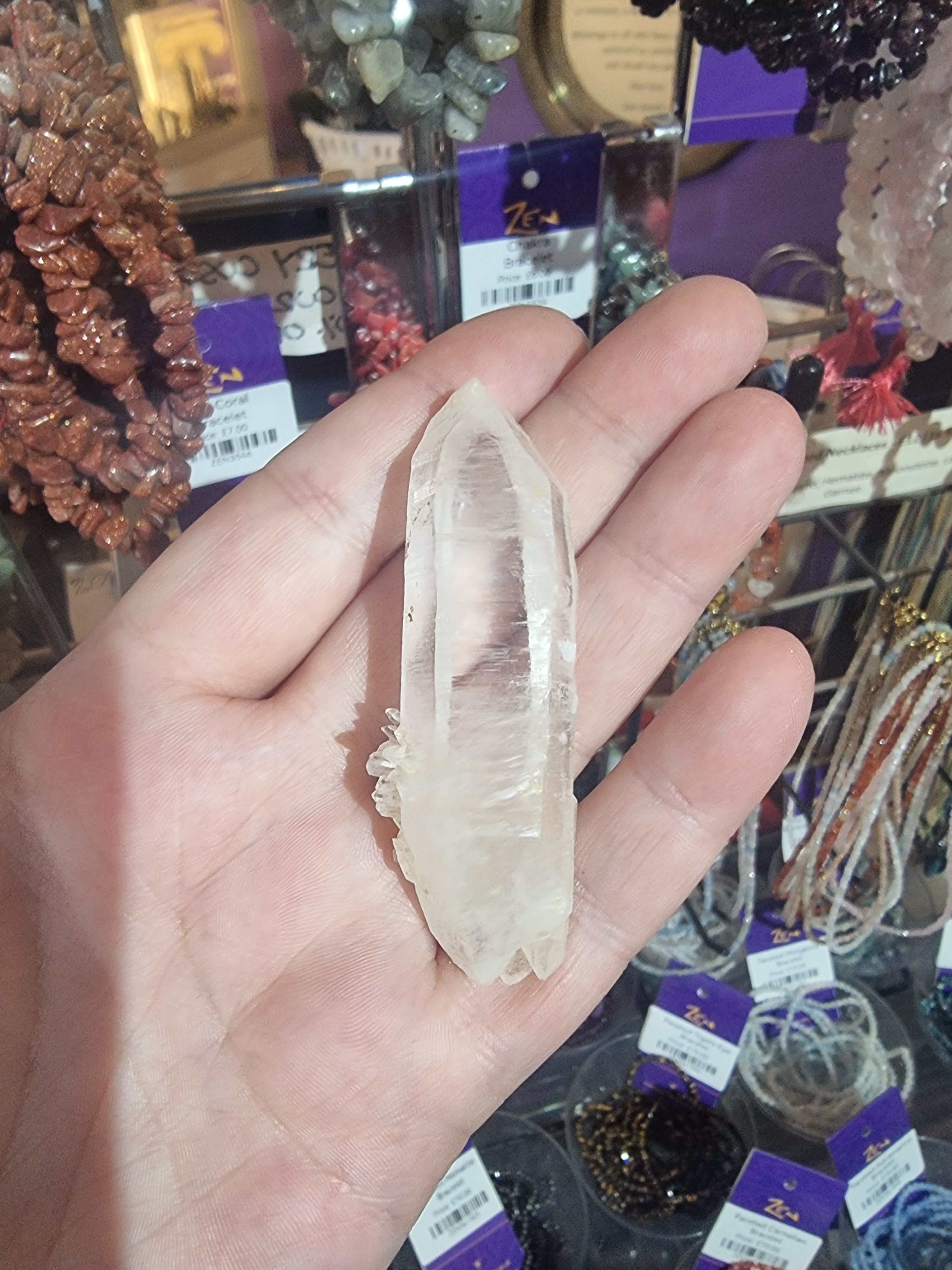Quartz Mother & Child Point