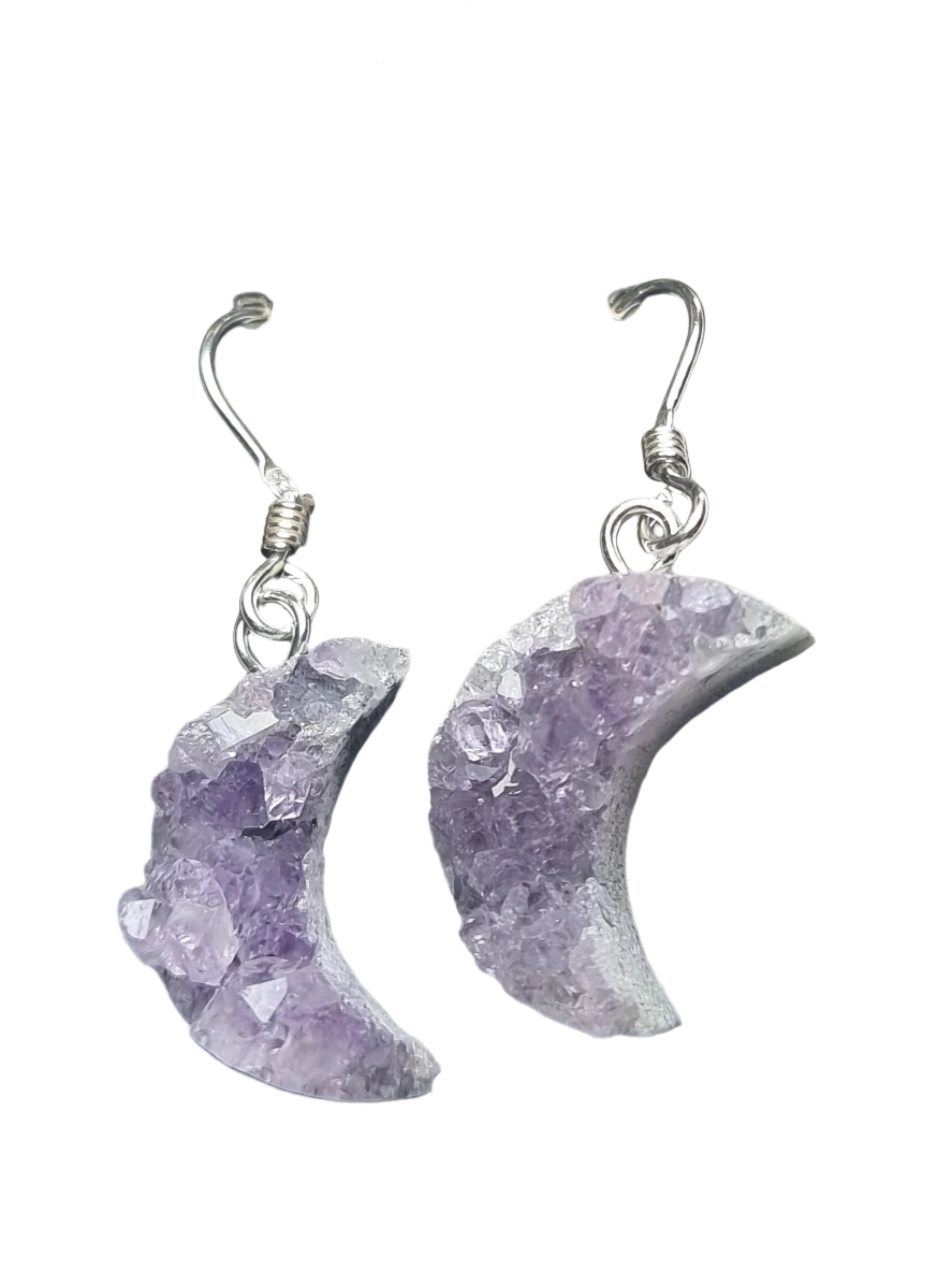 Amethyst Moon Earrings