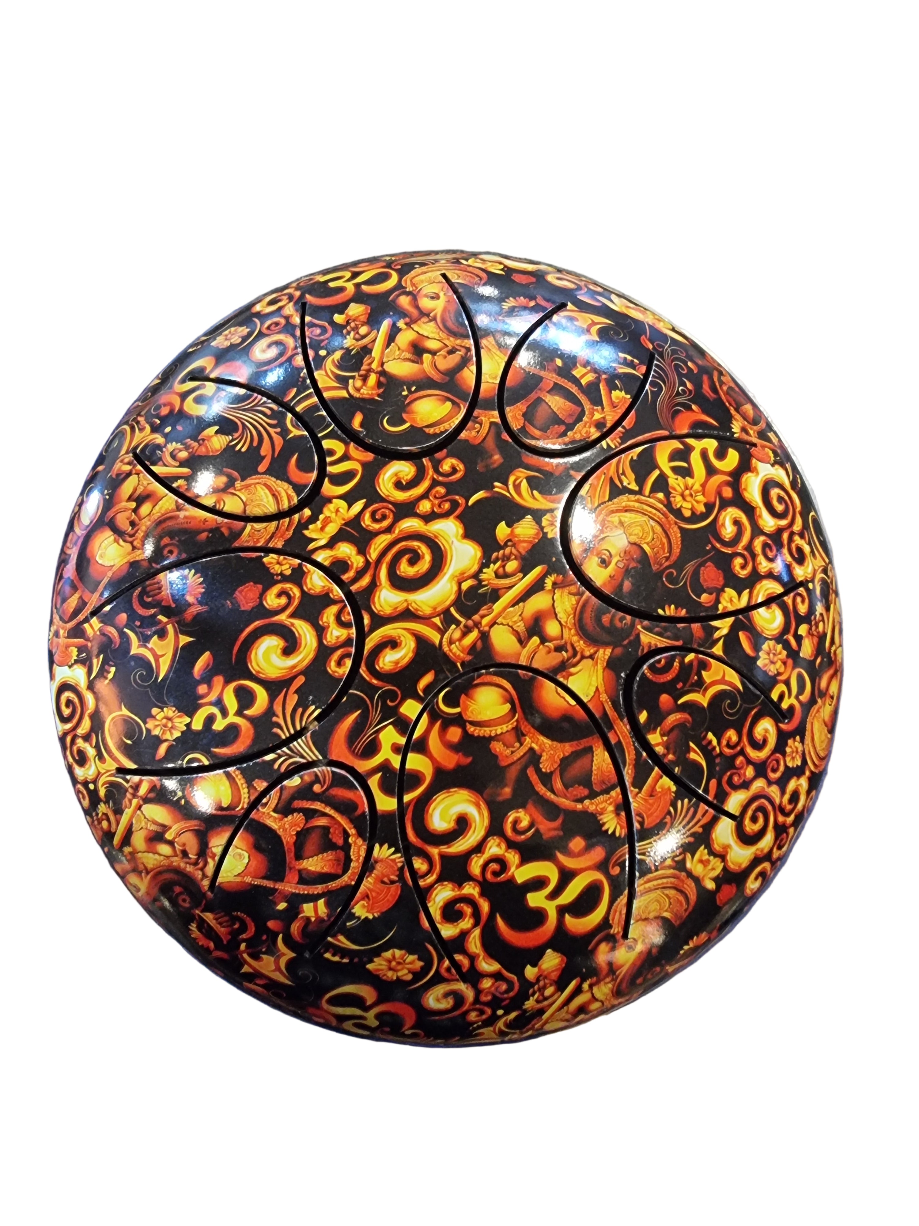 Ganesh Painted Tongue Drum (8Inch)