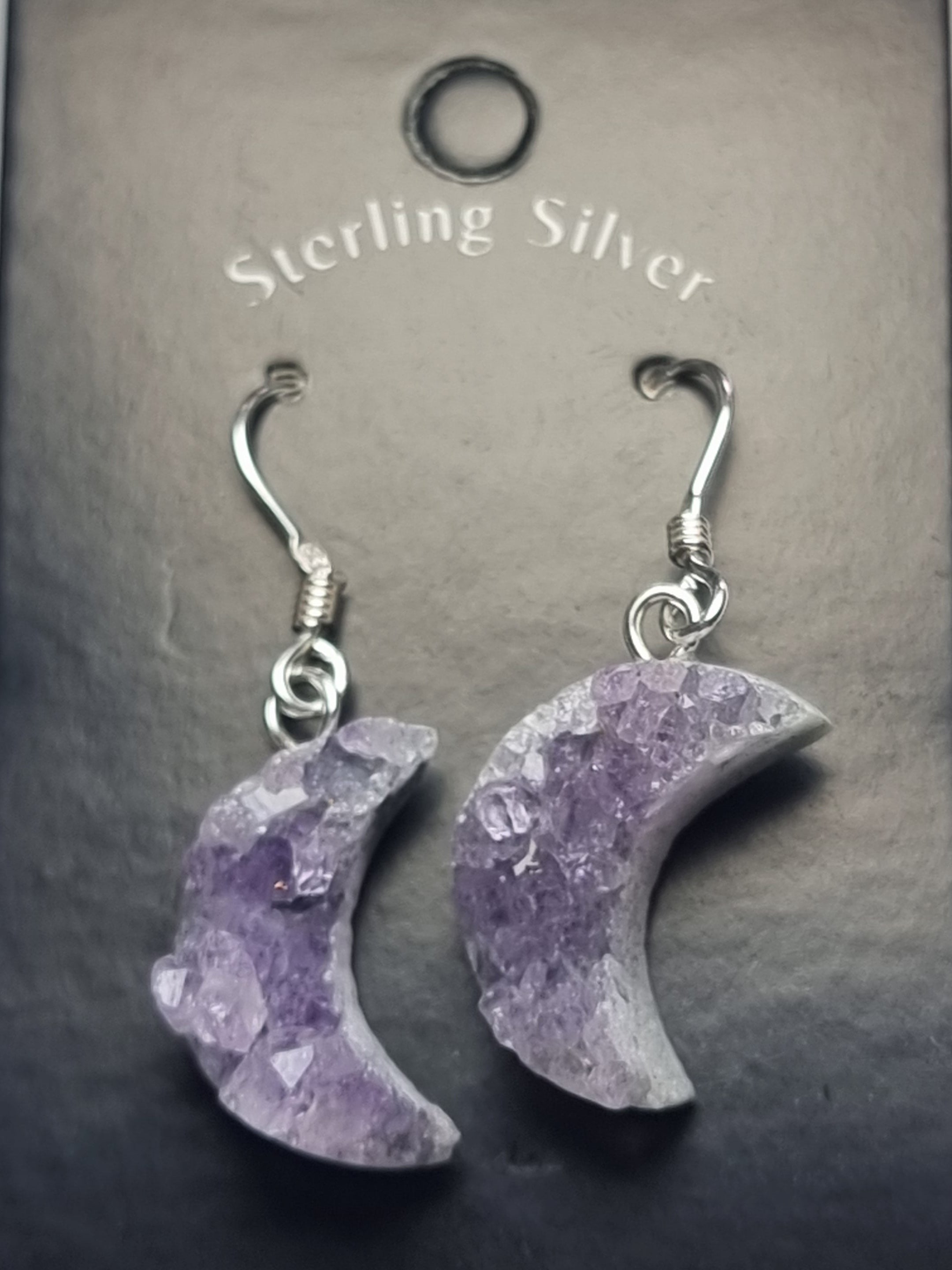 Amethyst Moon Earrings