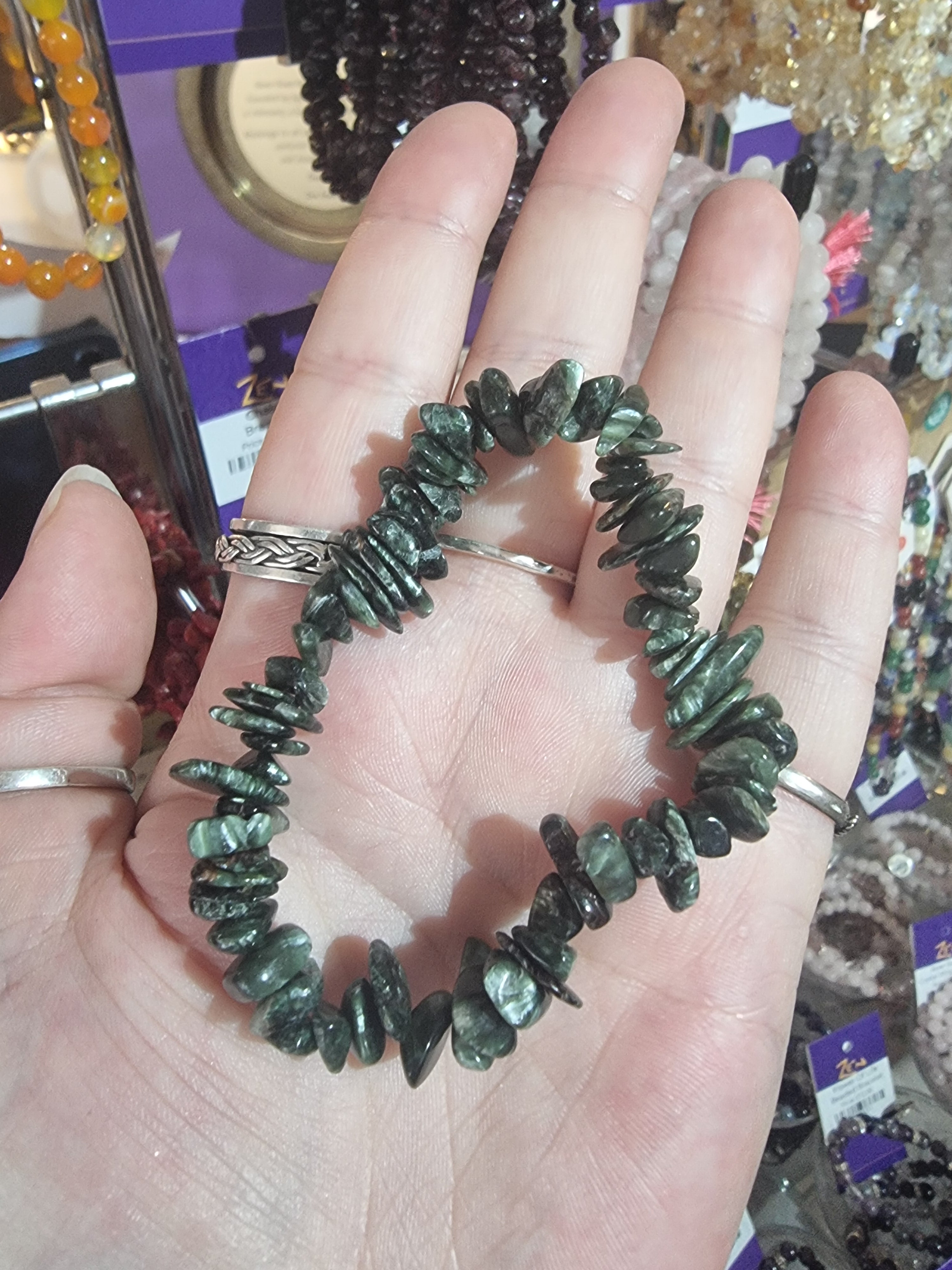 Seraphinite Chip Bracelet