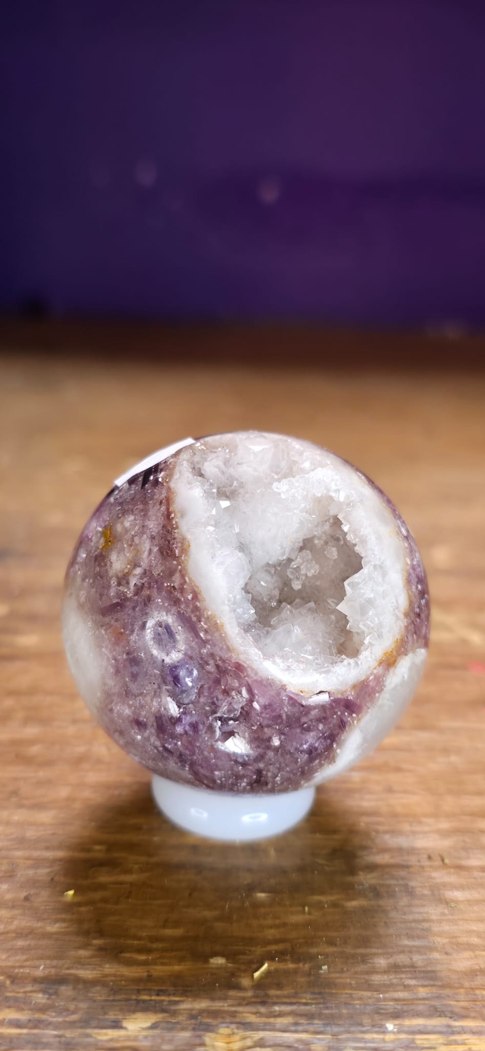 Druzy Lepidolite Sphere (132g)