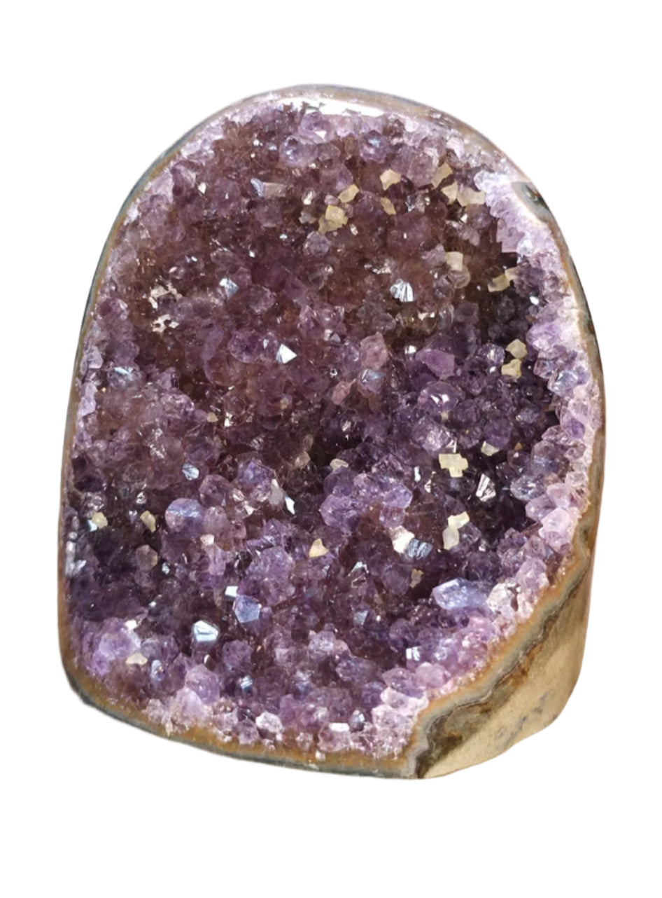 Amethyst Geode With Calcite Inclusion (268g)