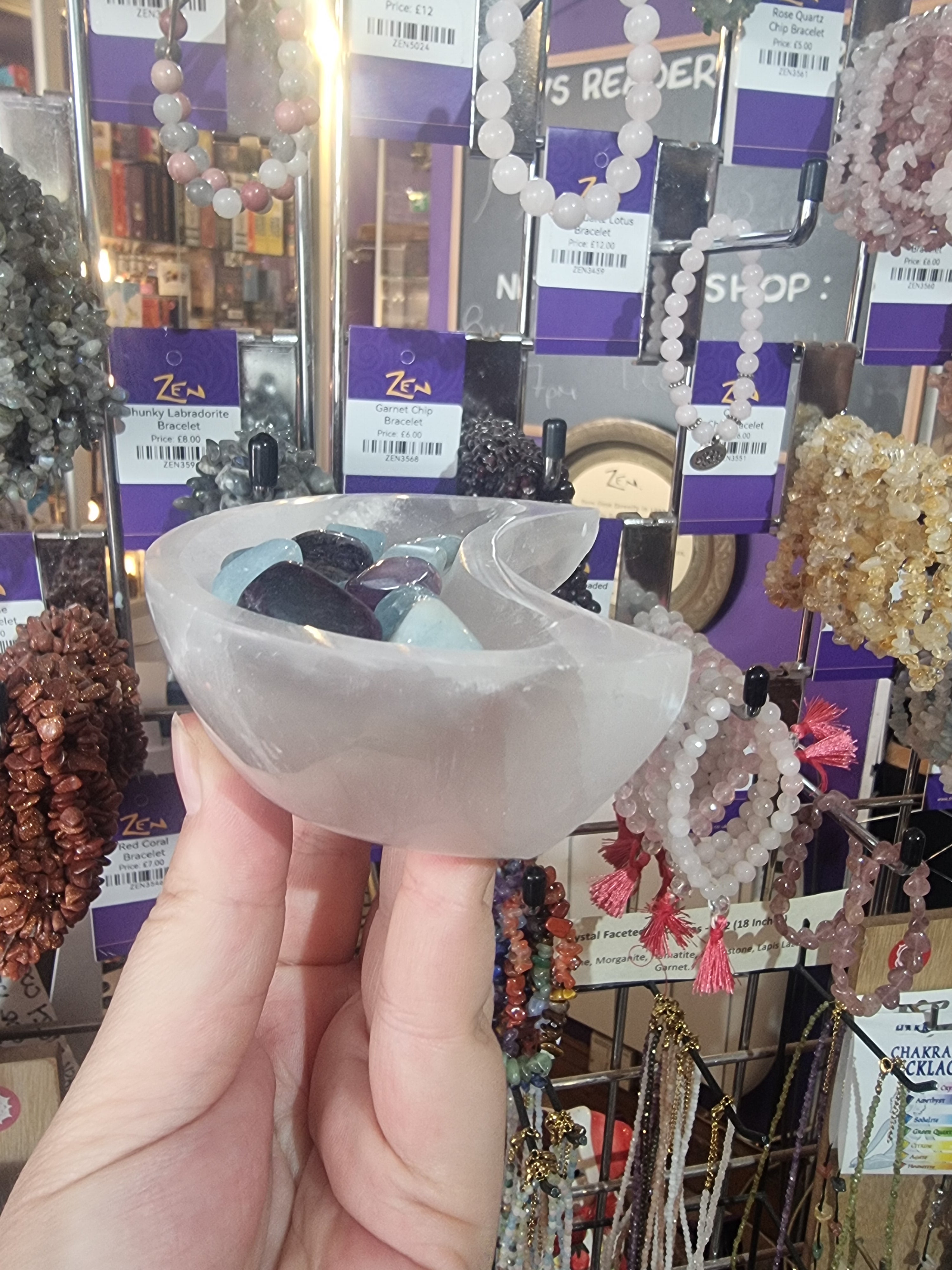 Selenite Moon Bowl (10cm)