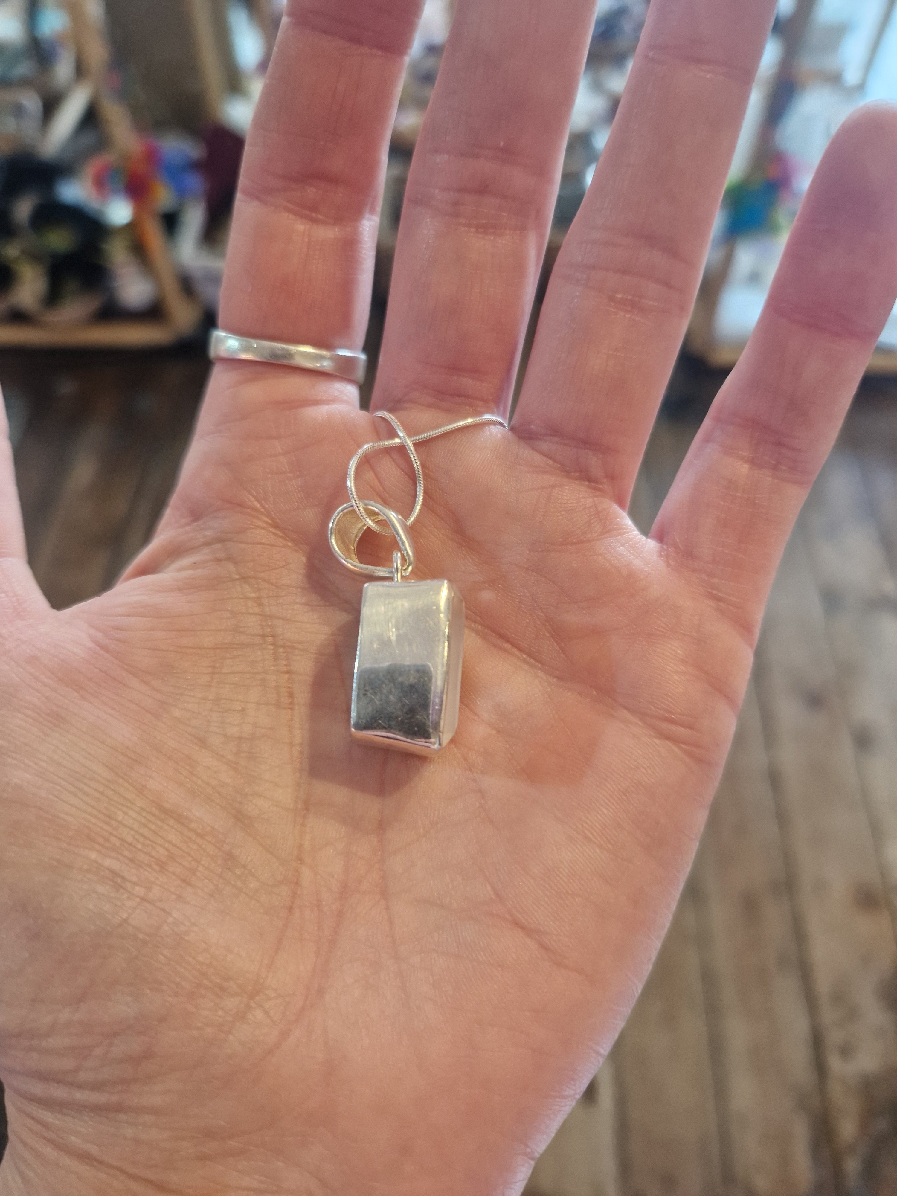 Rose Quartz Silver Necklace