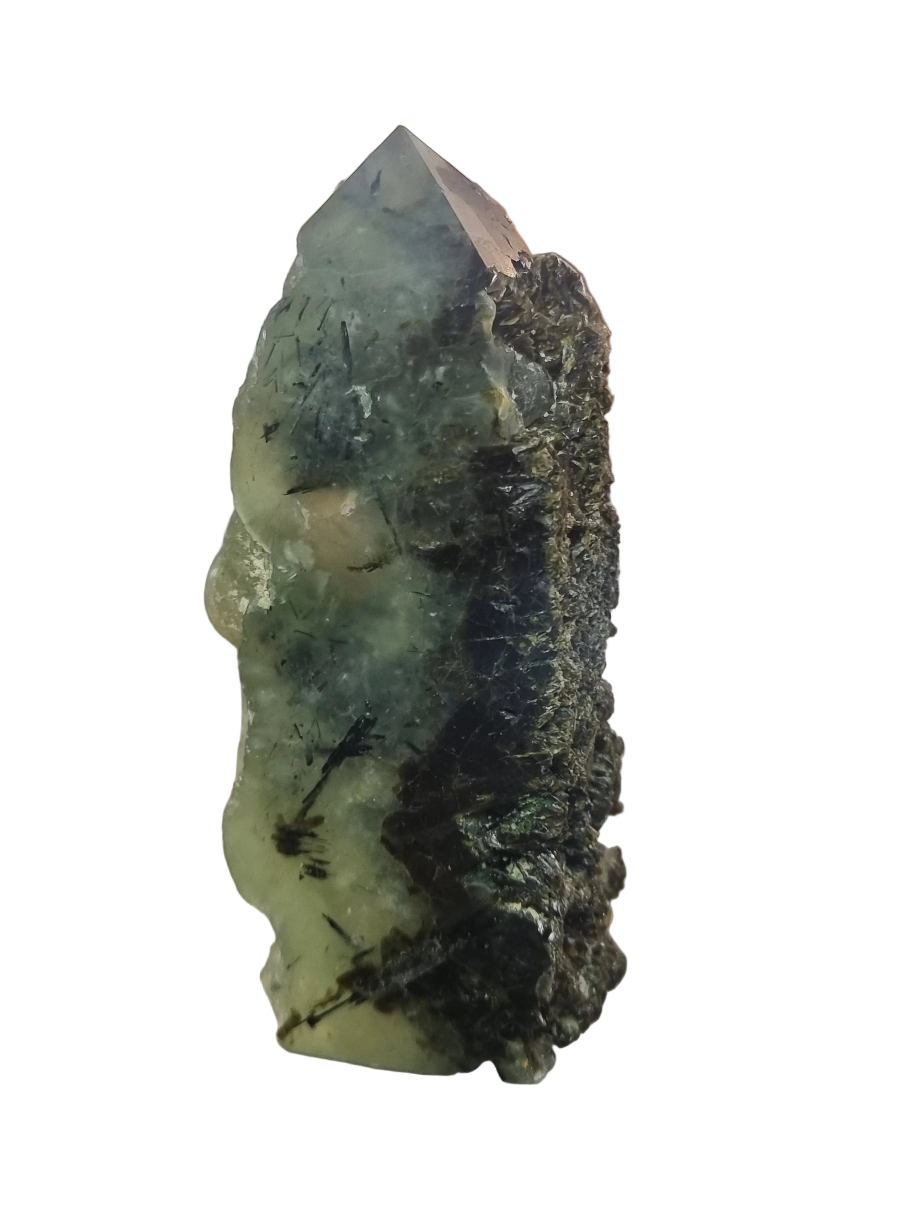 Prehnite Half Polished Tower