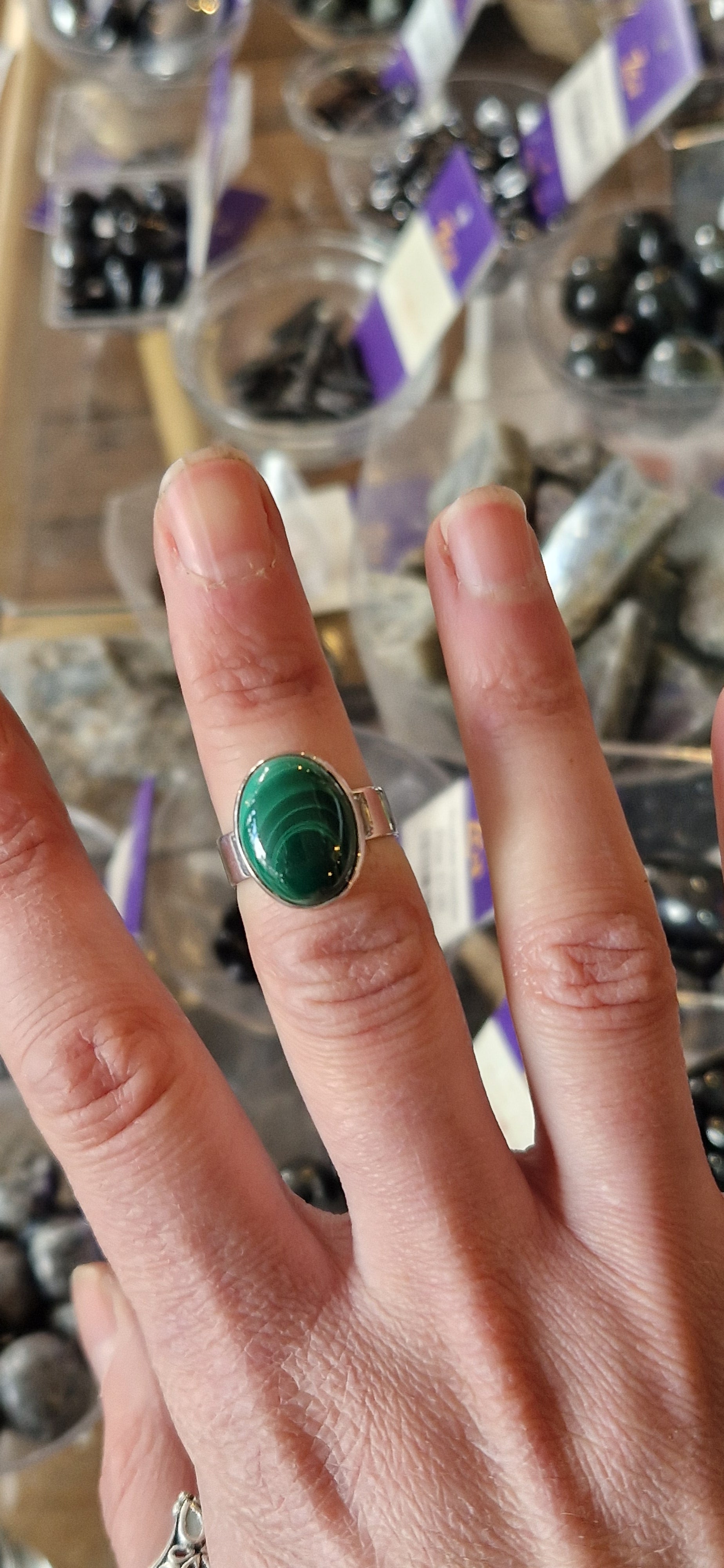 Malachite Silver Ring