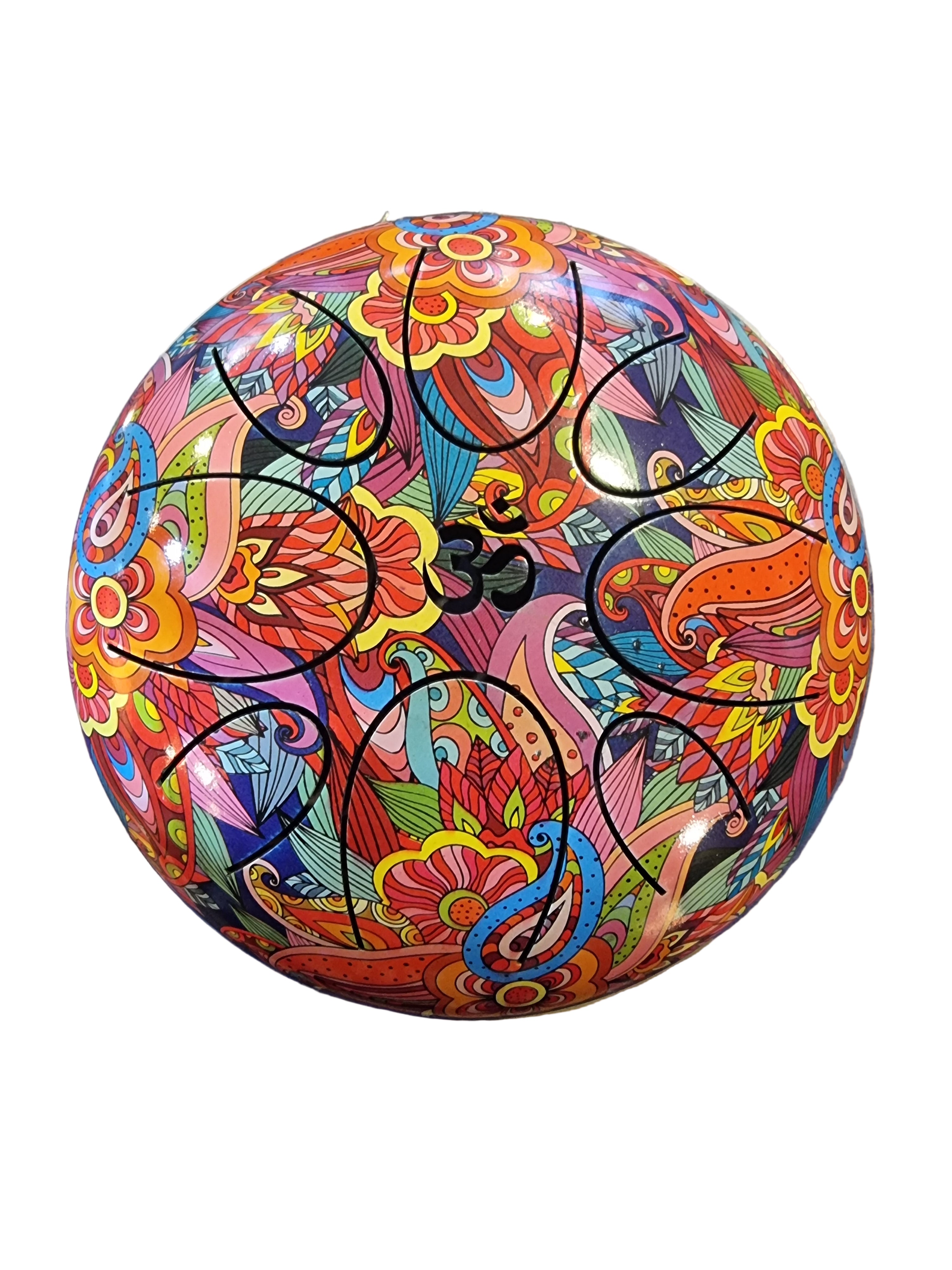 Paisley Painted Tongue Drum (8Inch)
