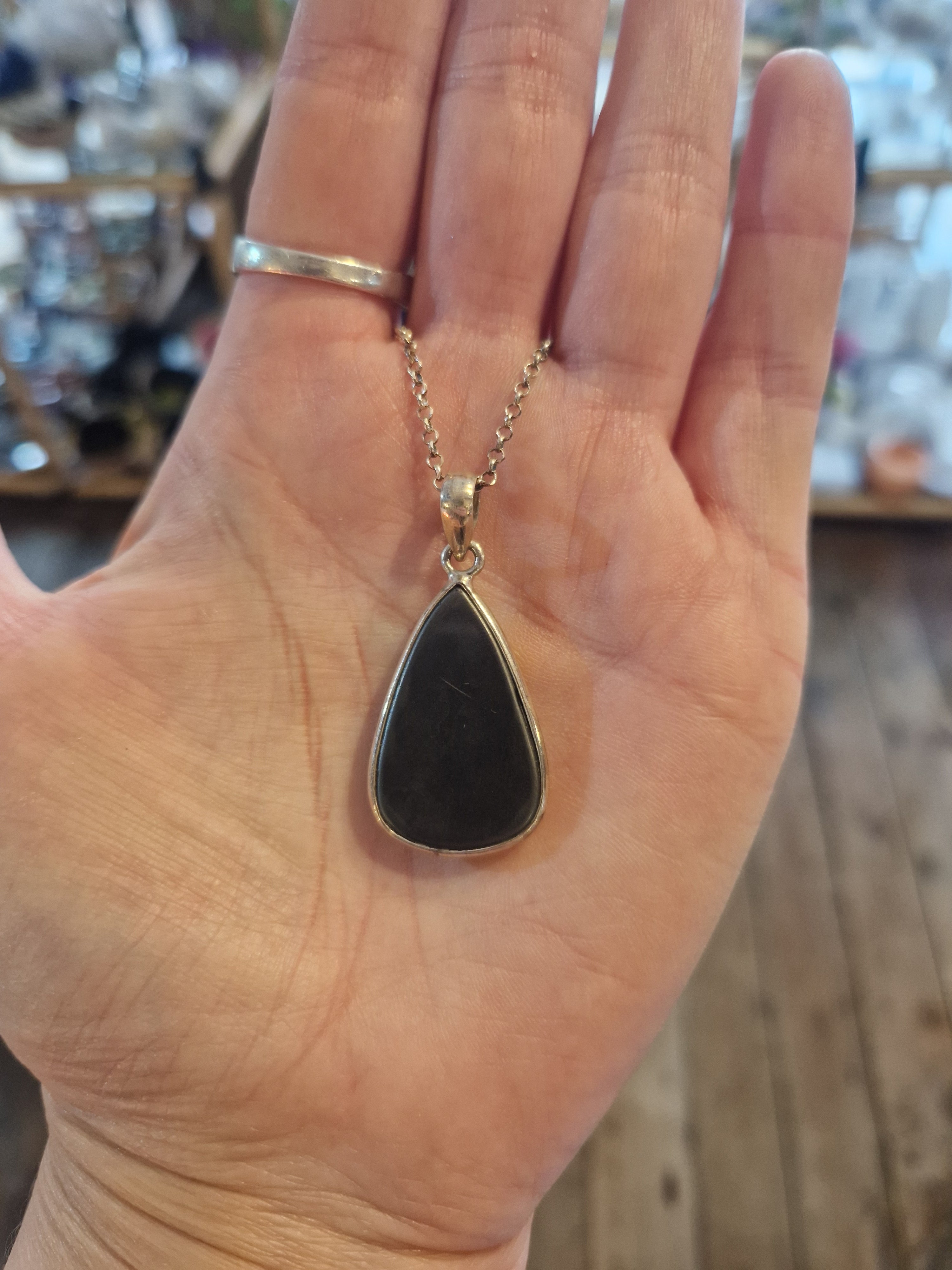 Hematite Silver Necklace