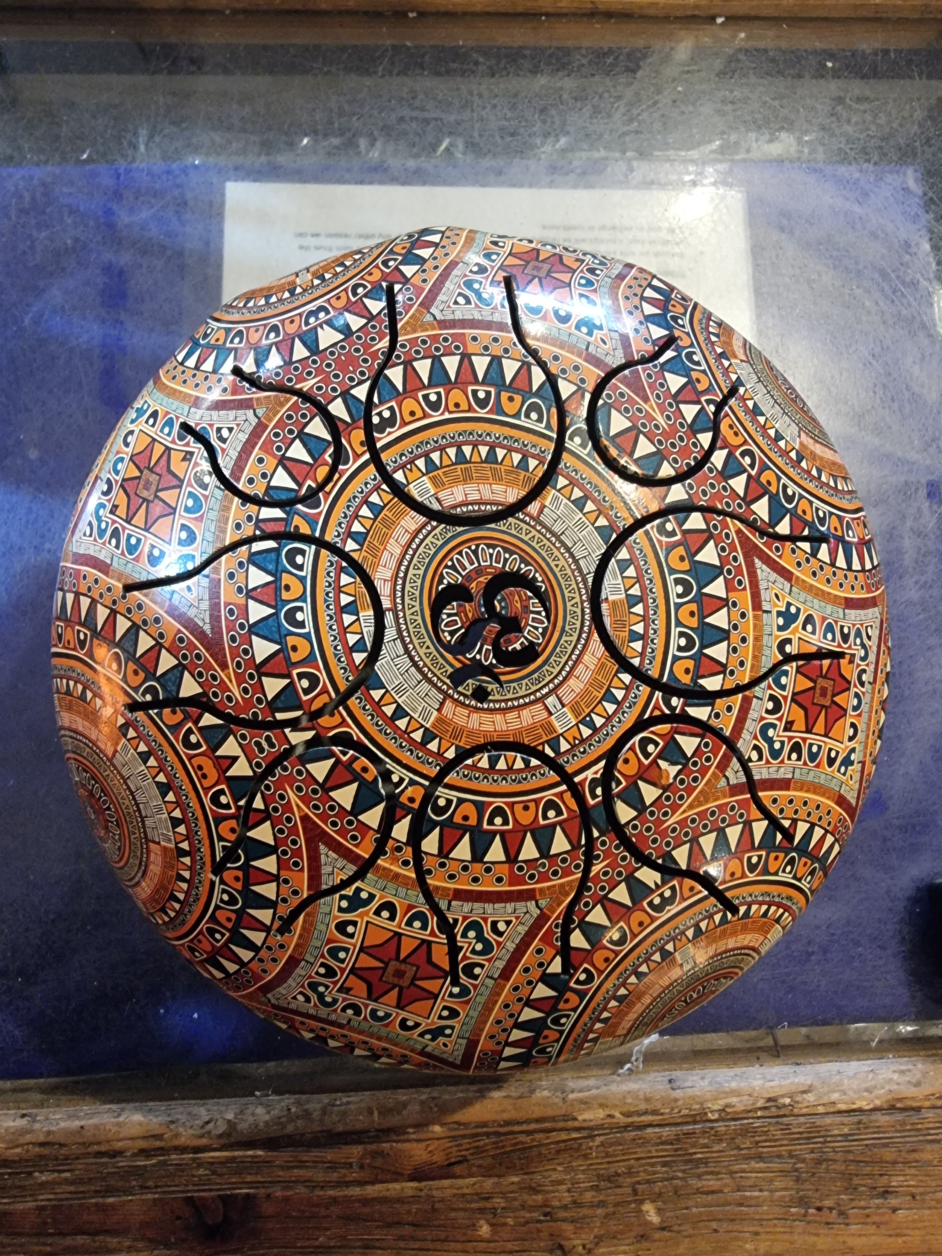 Brown Paisley Painted Tongue Drum (8Inch)