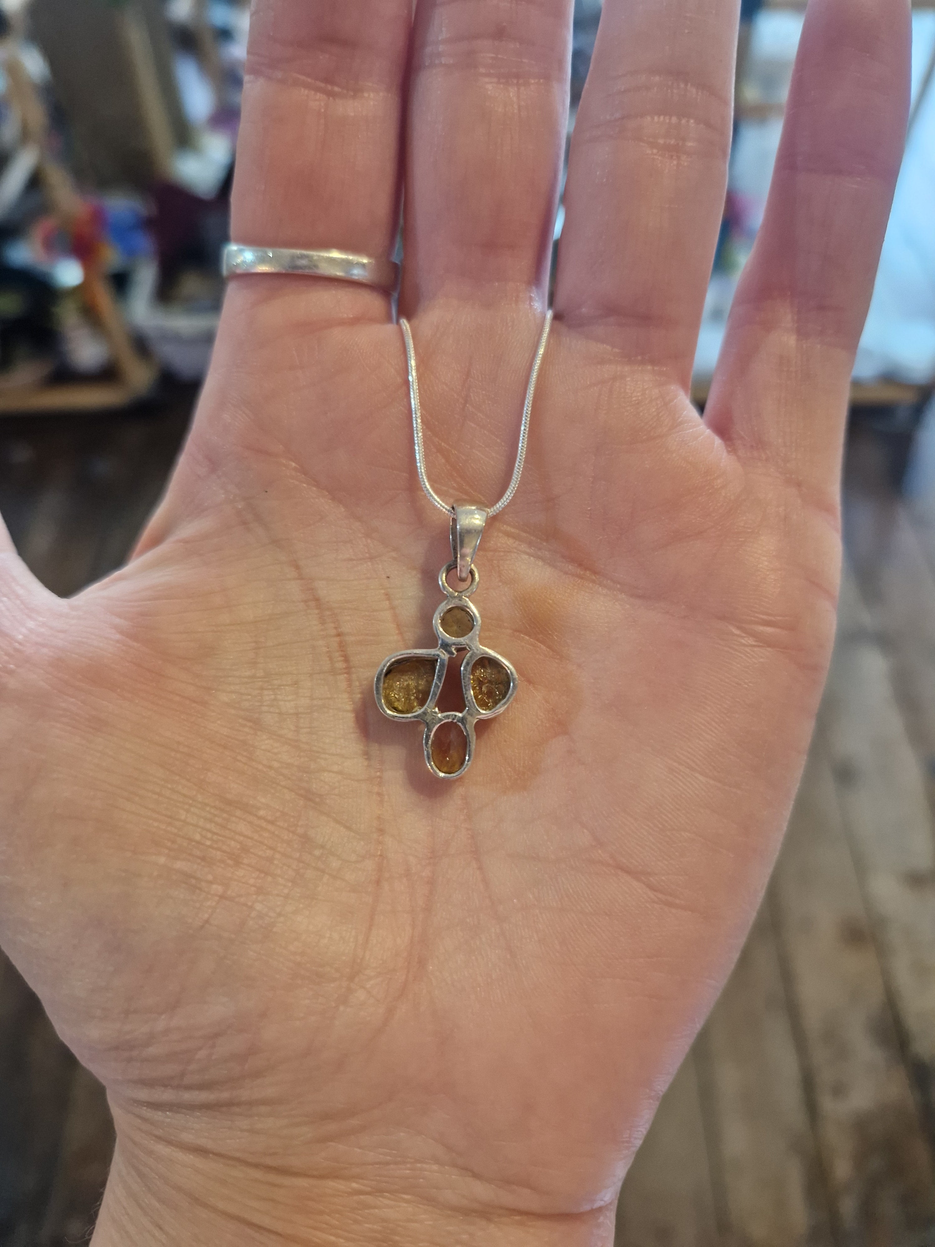 Peridot & Citrine Silver Necklace