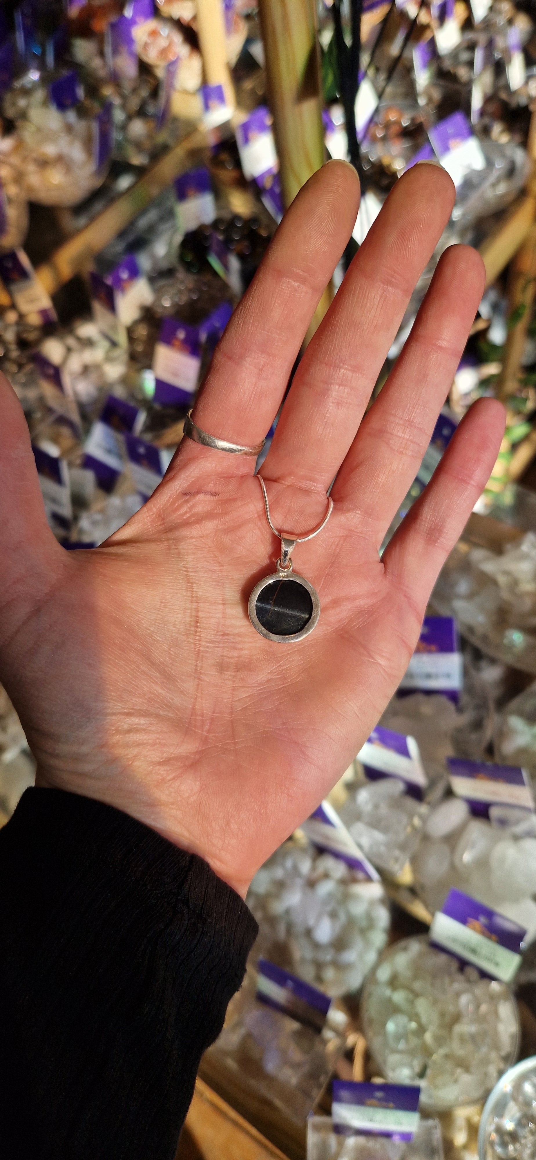 Blue Tigers Eye Silver Necklace