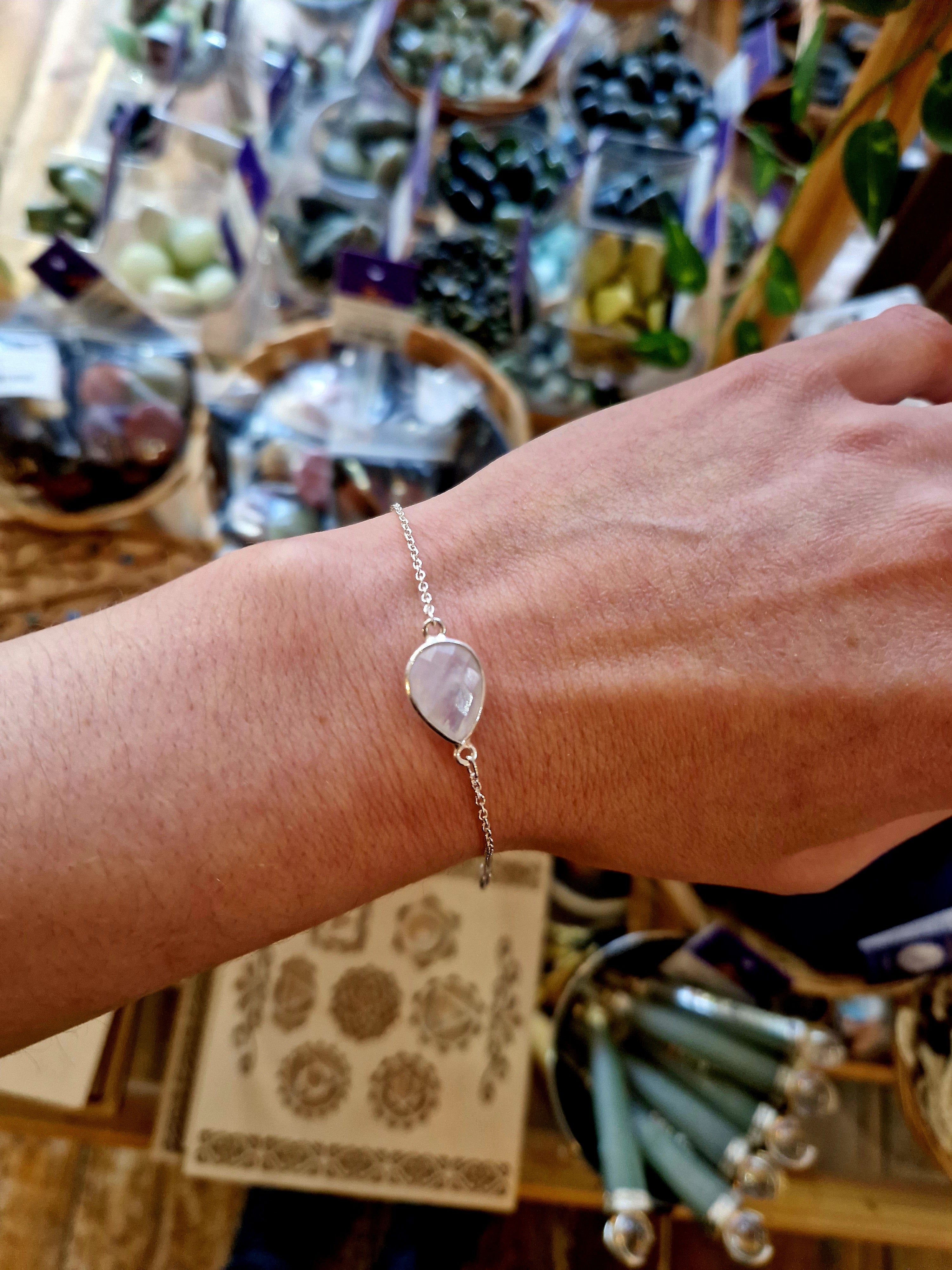 Moonstone Silver Bracelet
