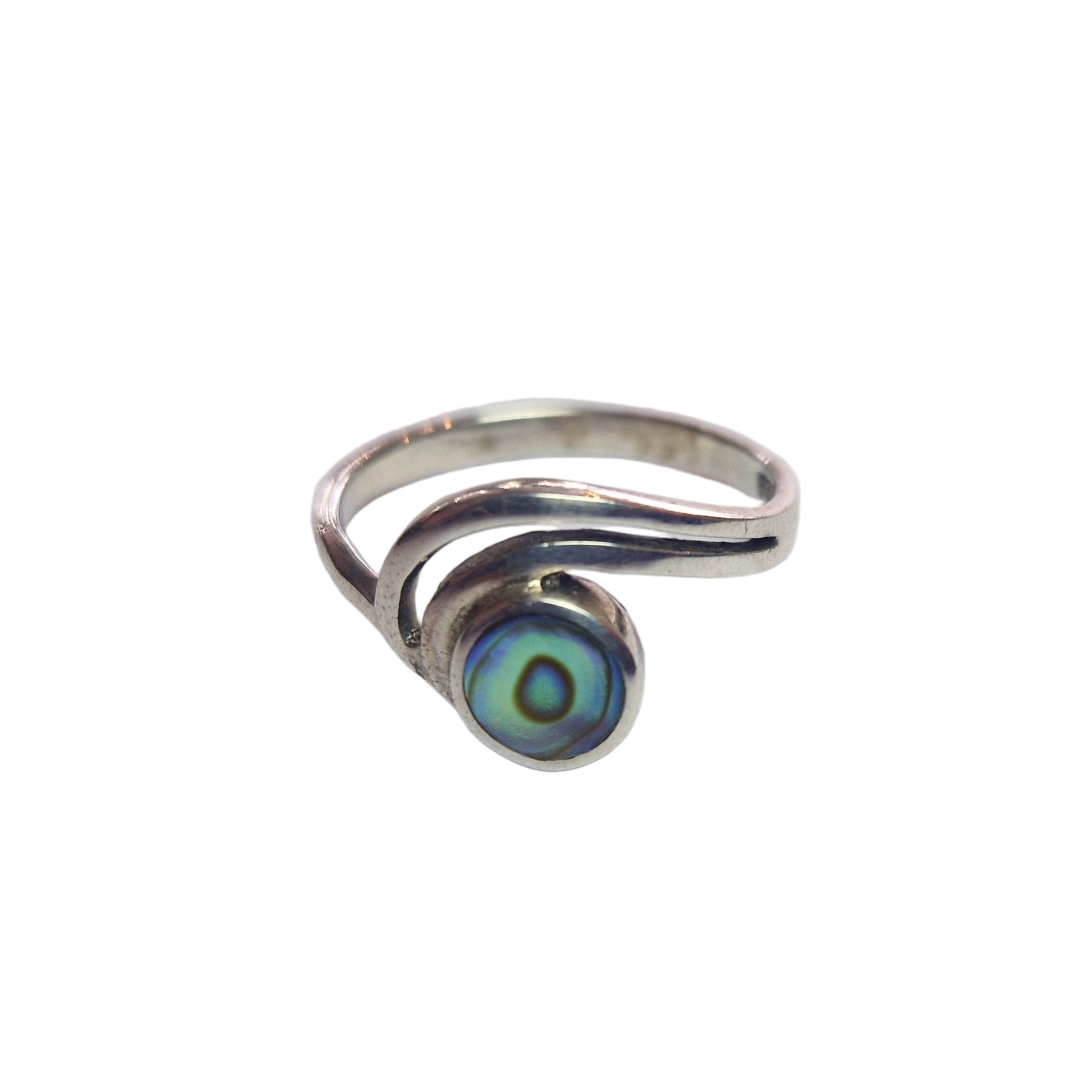 Abalone Shell Silver Ring