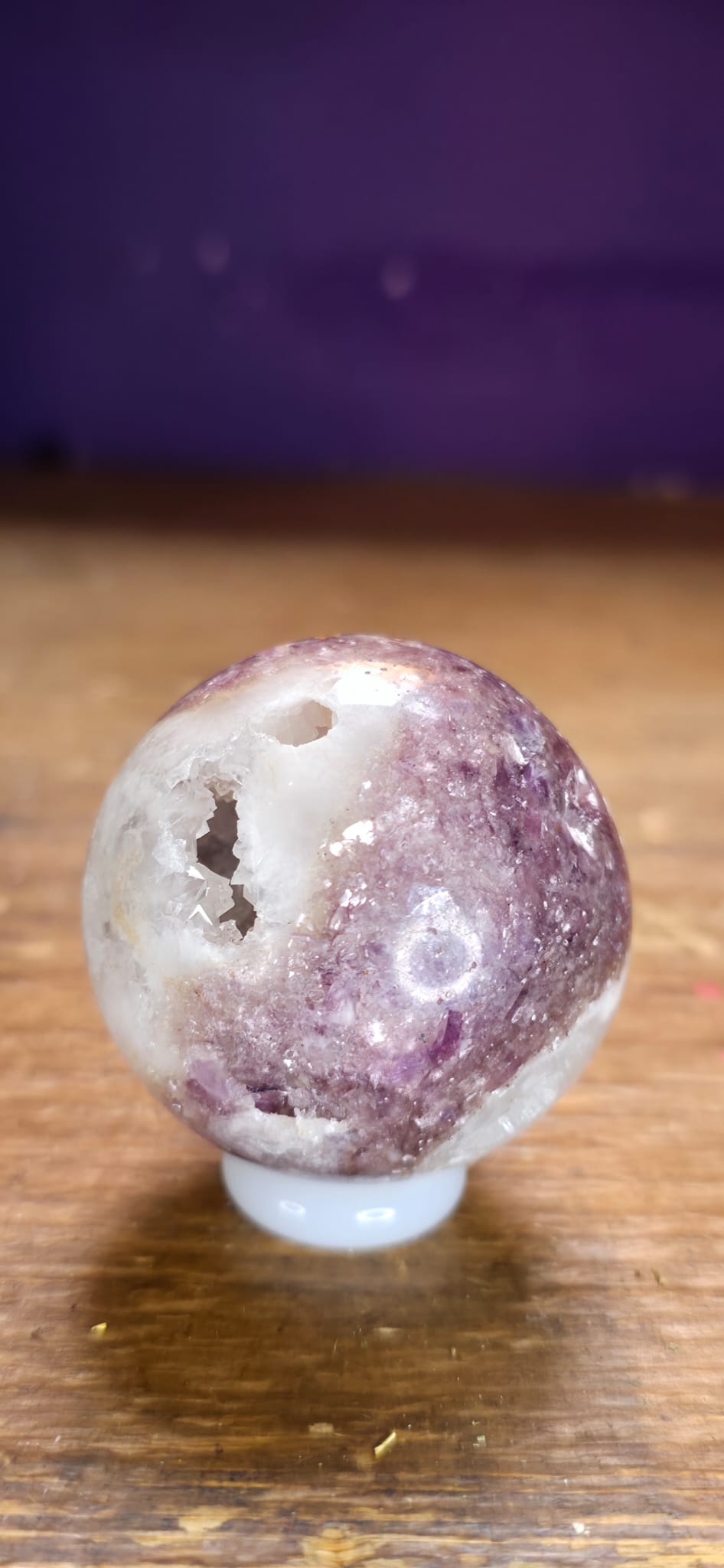 Druzy Lepidolite Sphere (132g)