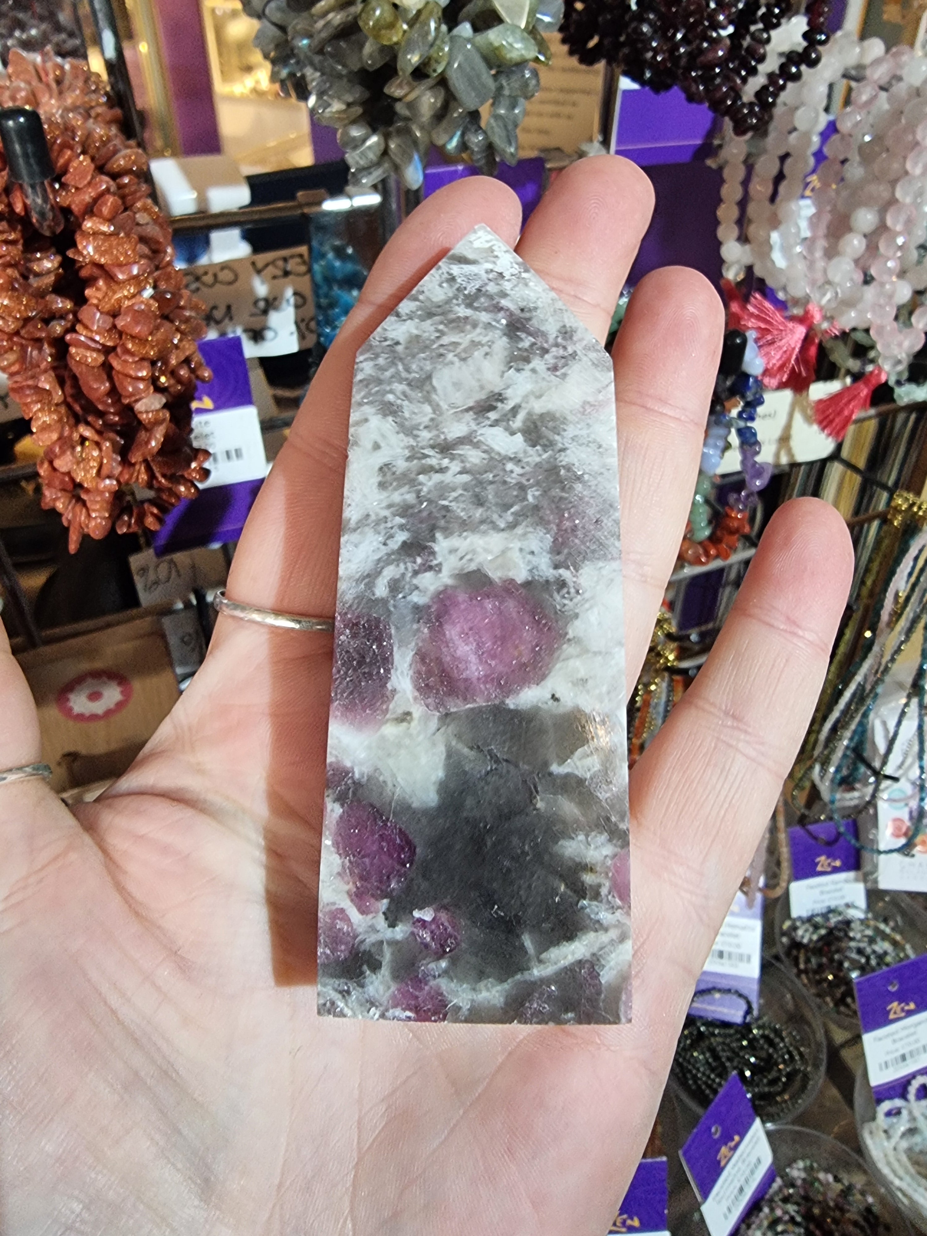 Plum Blossom Tourmaline Points
