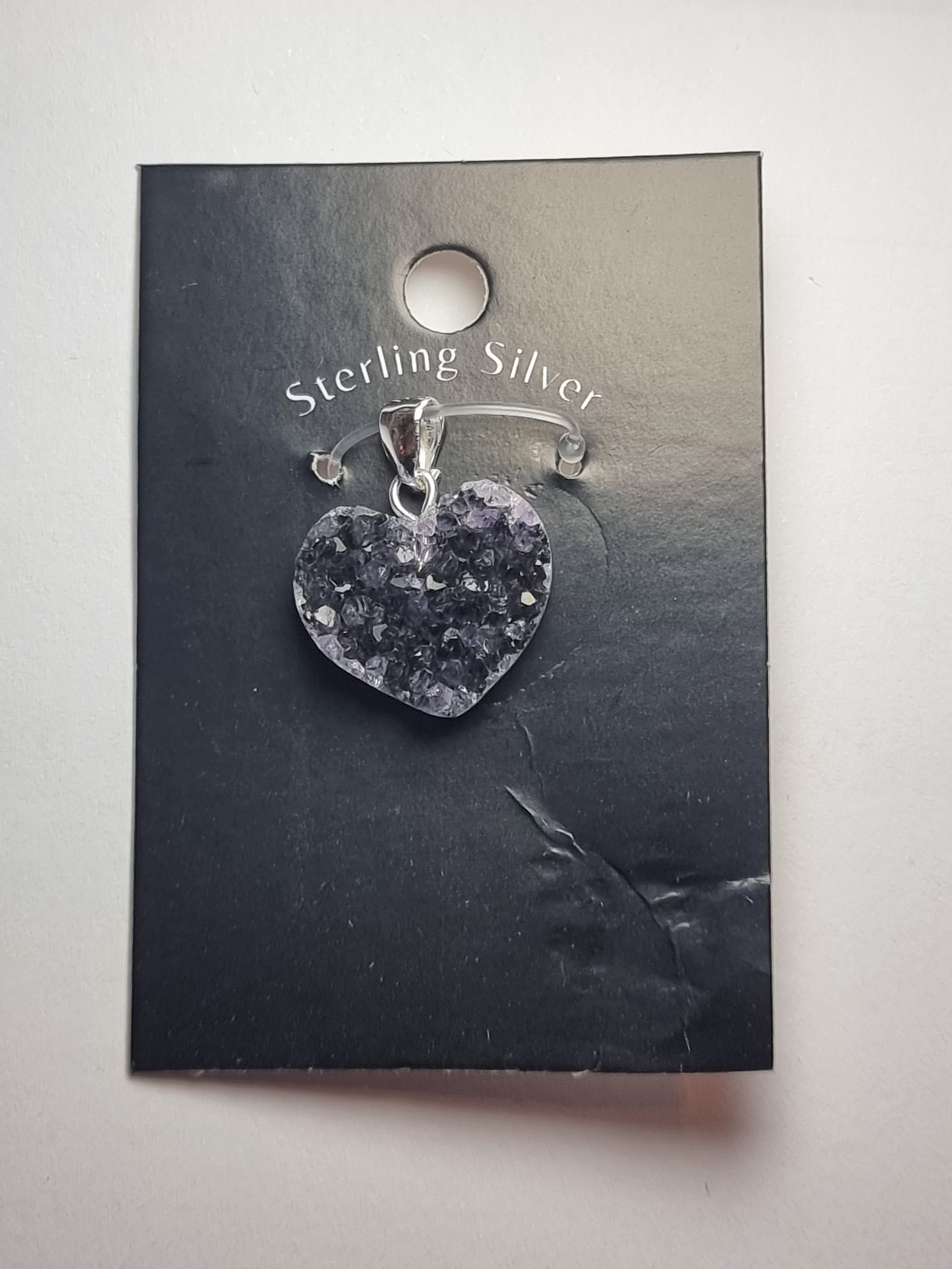 Aura Amethyst Heart Pendant