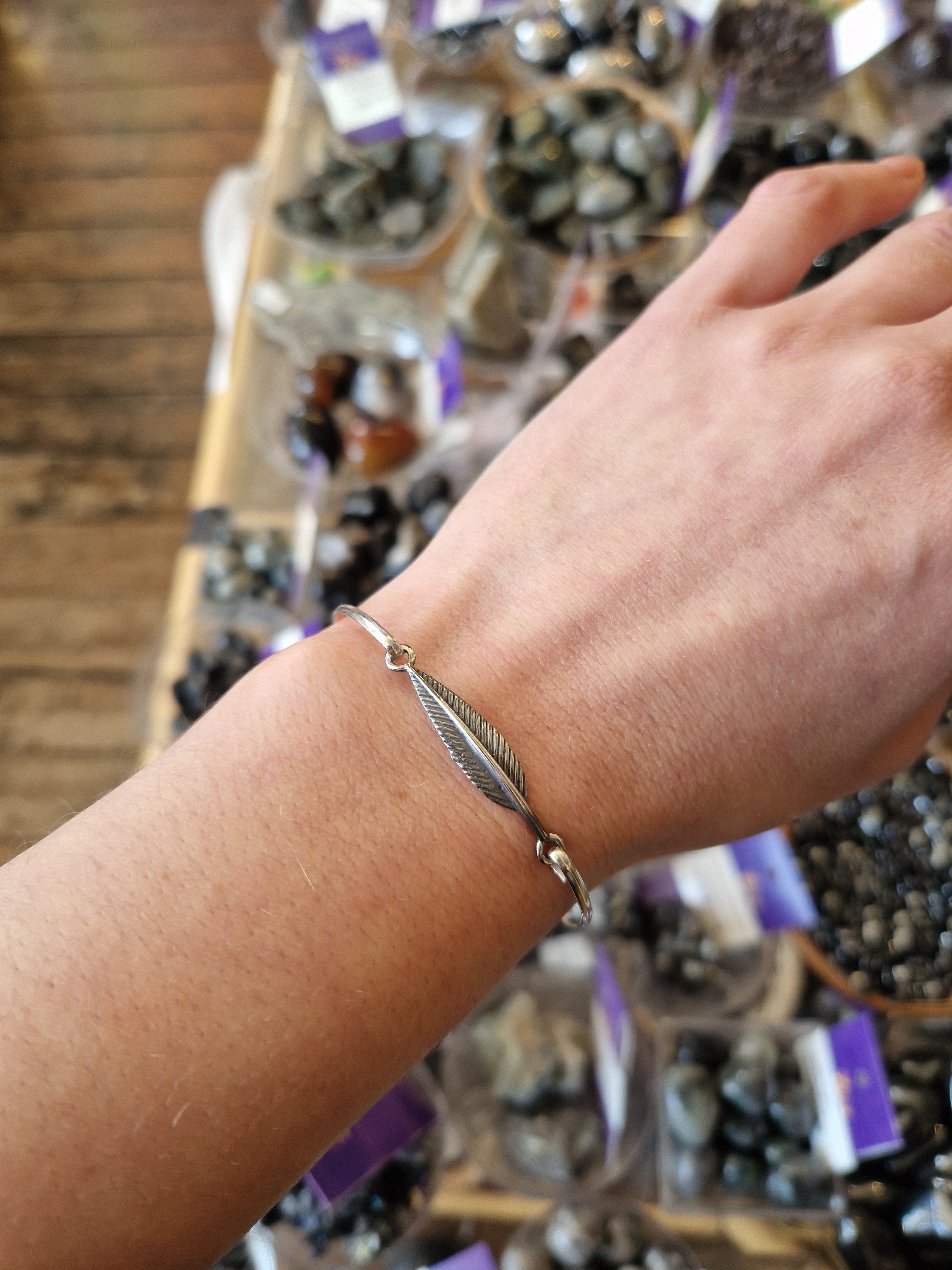 Silver Leaf Cuff Bracelet