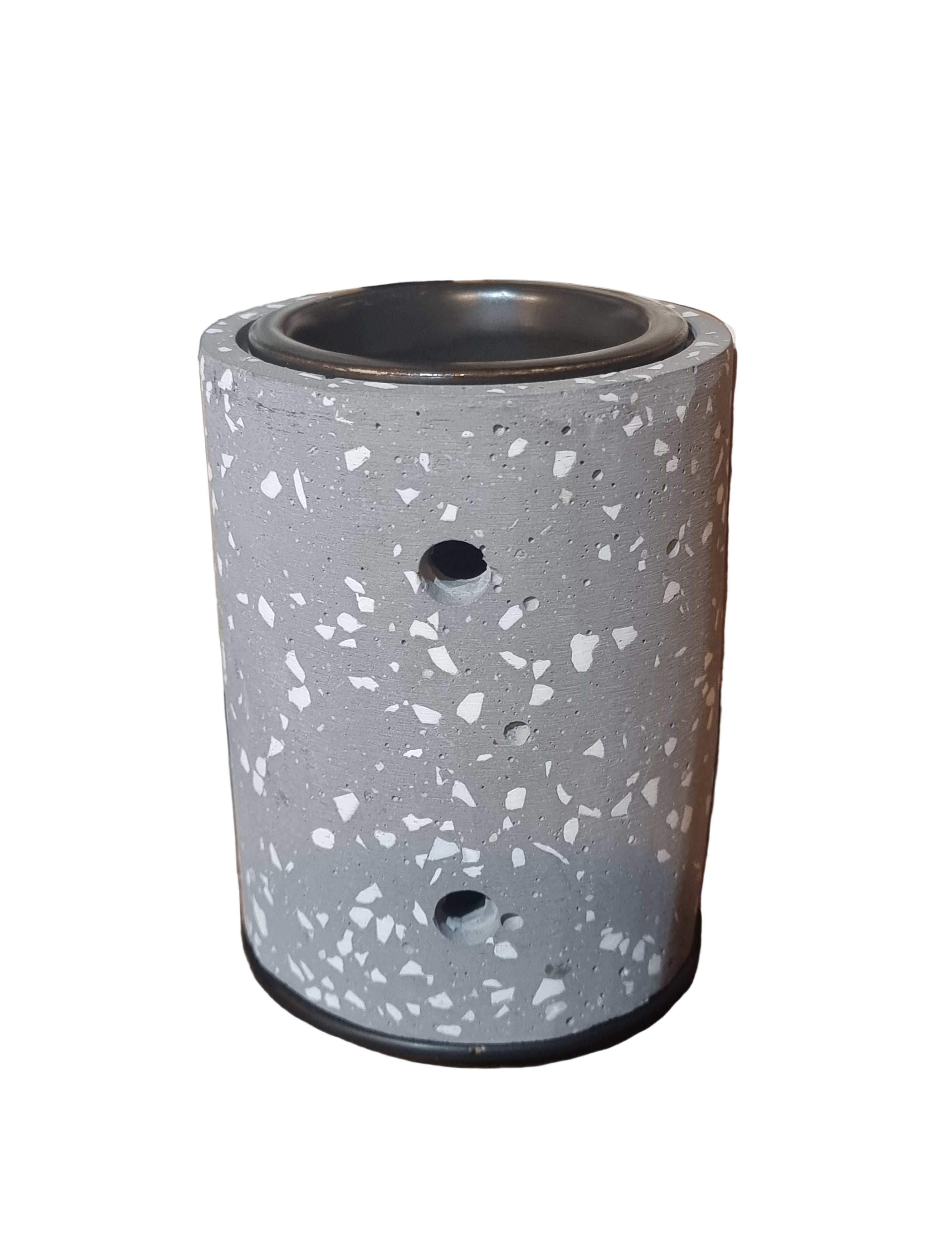 Grey with White Dots Oil Burner